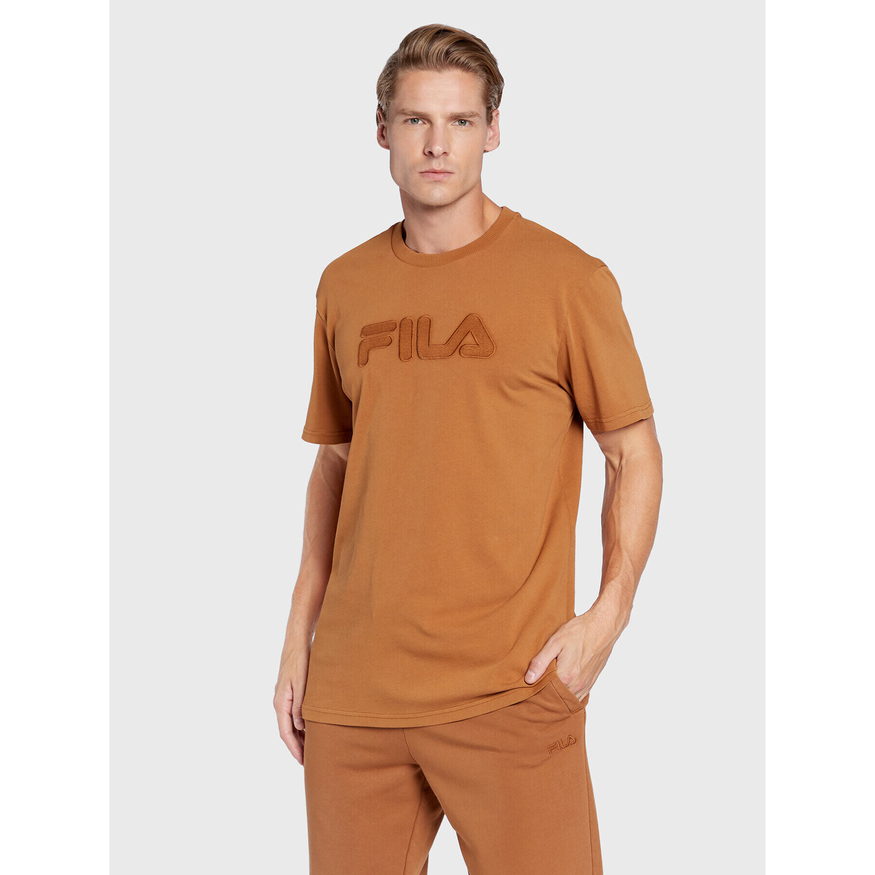 Fila Tričko Buek FAM0279 Hnedá Regular Fit - Pepit.sk