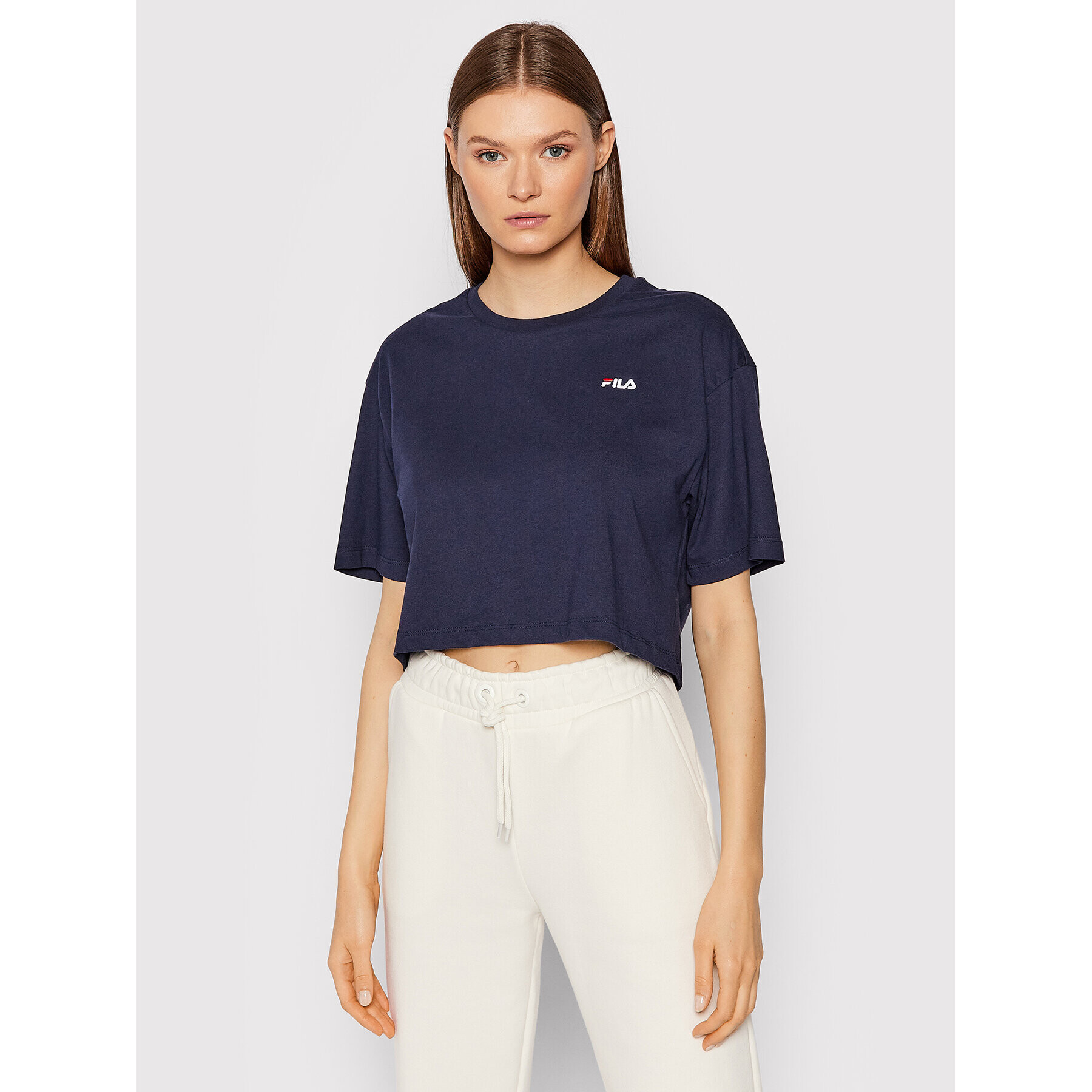 Fila Tričko Ellasyn 688929 Tmavomodrá Cropped Fit - Pepit.sk