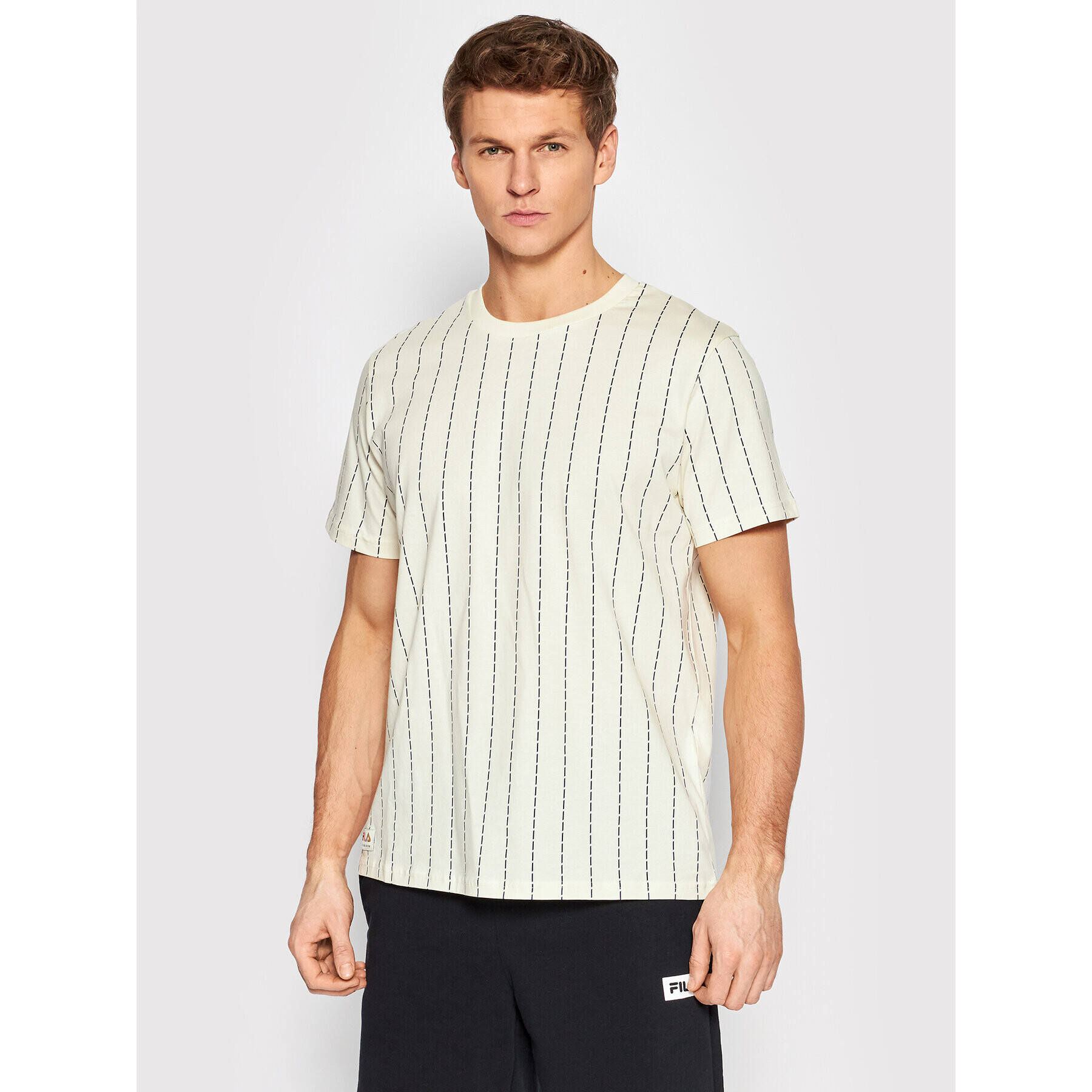 Fila Tričko Tanum Pinstripe FAM0027 Žltá Regular Fit - Pepit.sk