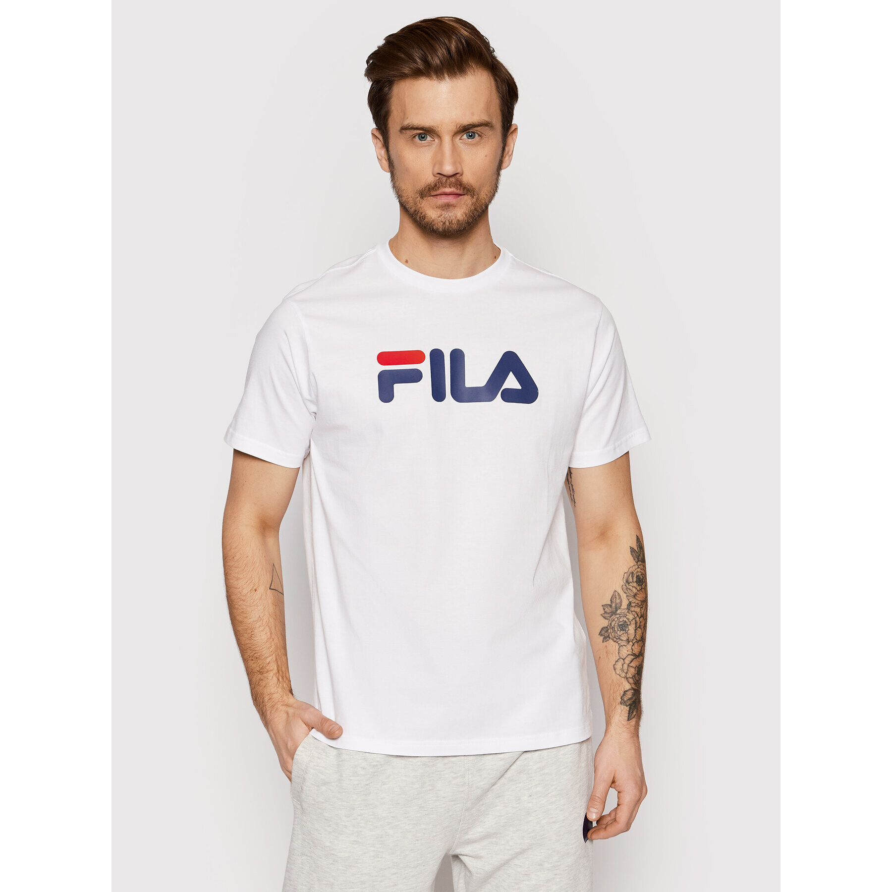 Fila Tričko Unisex Bellano FAU0067 Biela Regular Fit - Pepit.sk