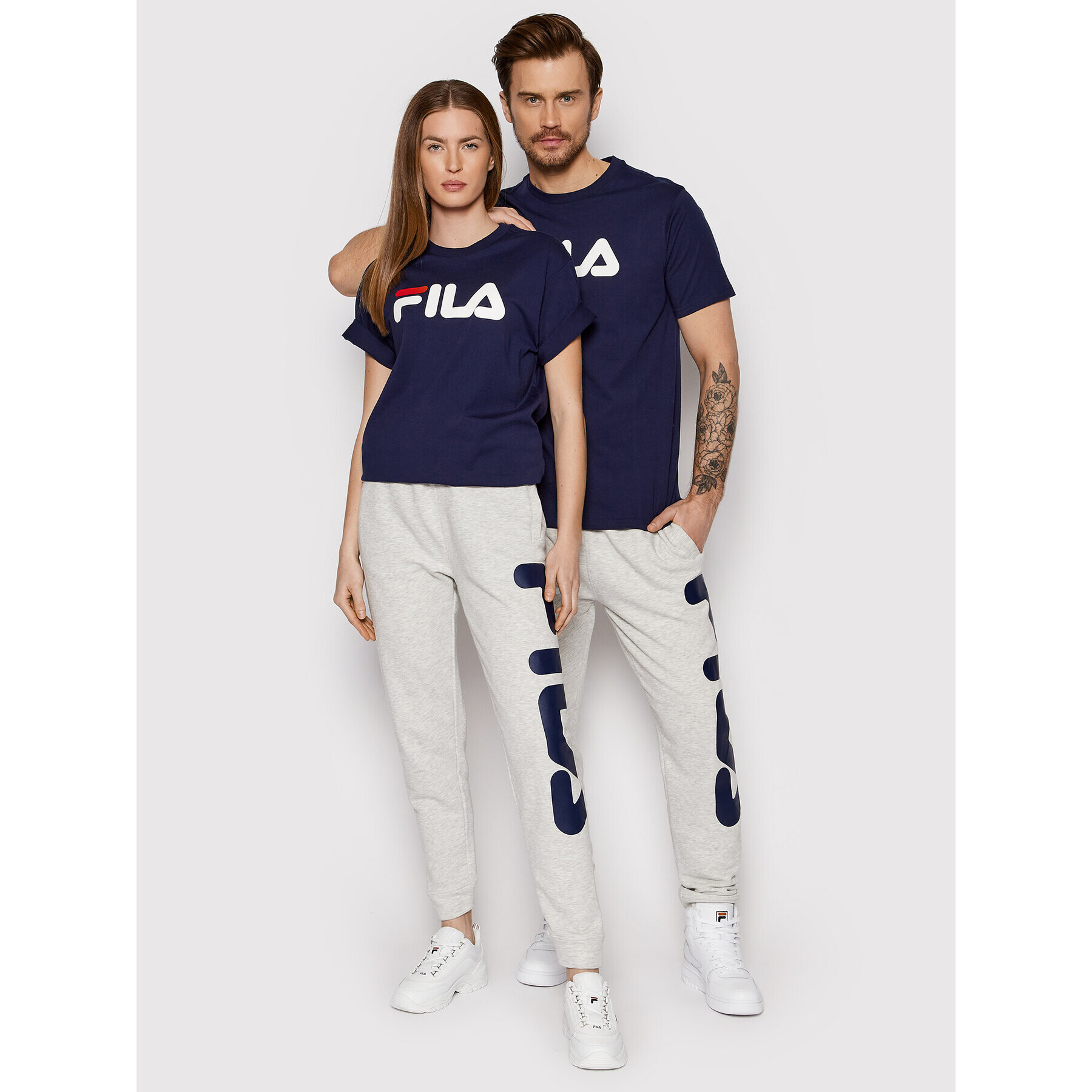 Fila Tričko Unisex Bellano FAU0067 Tmavomodrá Regular Fit - Pepit.sk