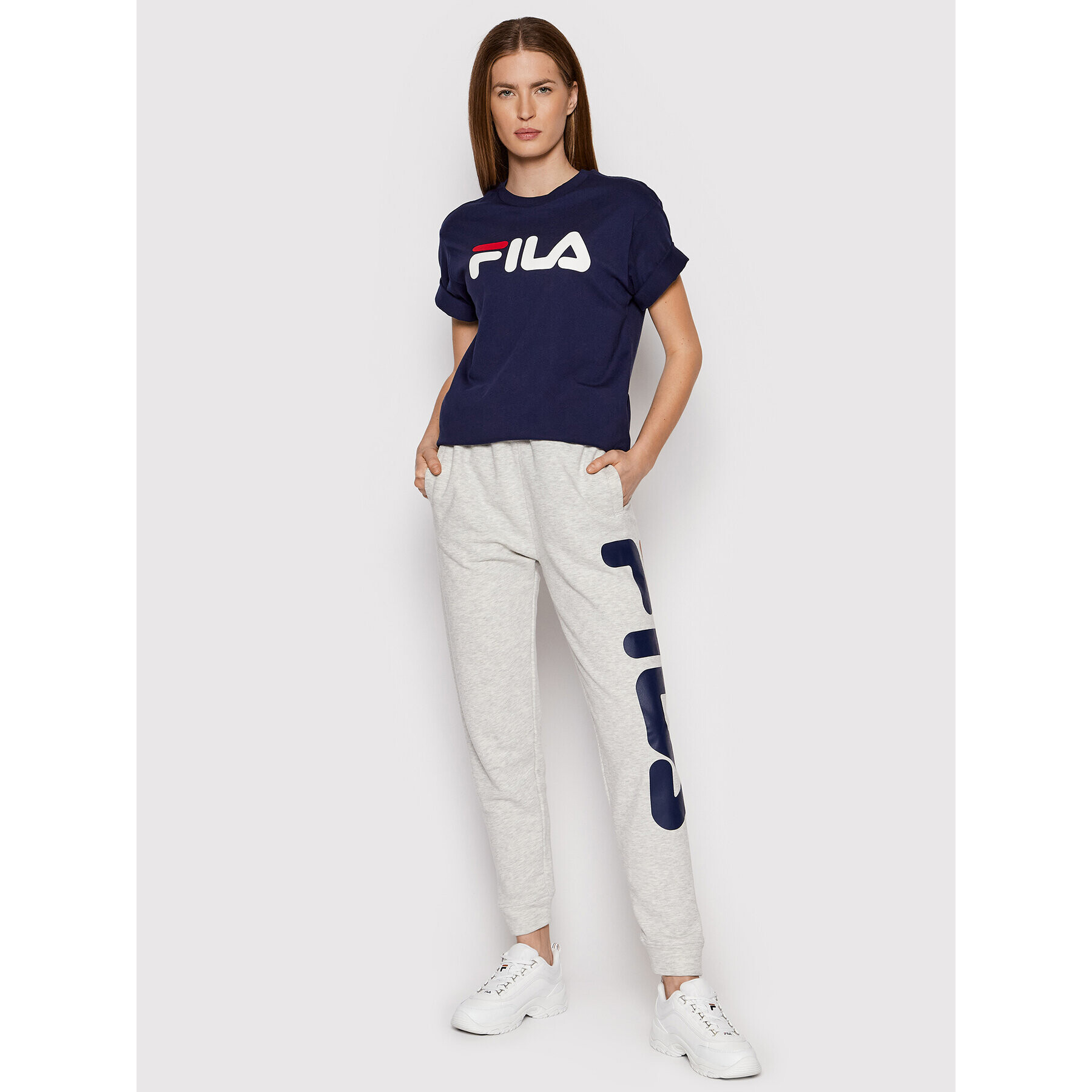 Fila Tričko Unisex Bellano FAU0067 Tmavomodrá Regular Fit - Pepit.sk