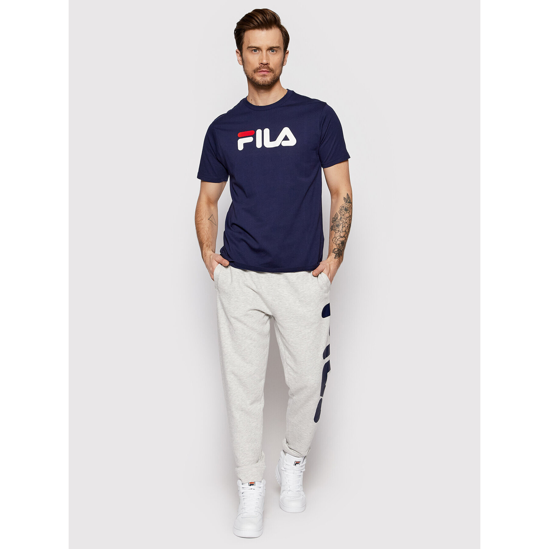 Fila Tričko Unisex Bellano FAU0067 Tmavomodrá Regular Fit - Pepit.sk