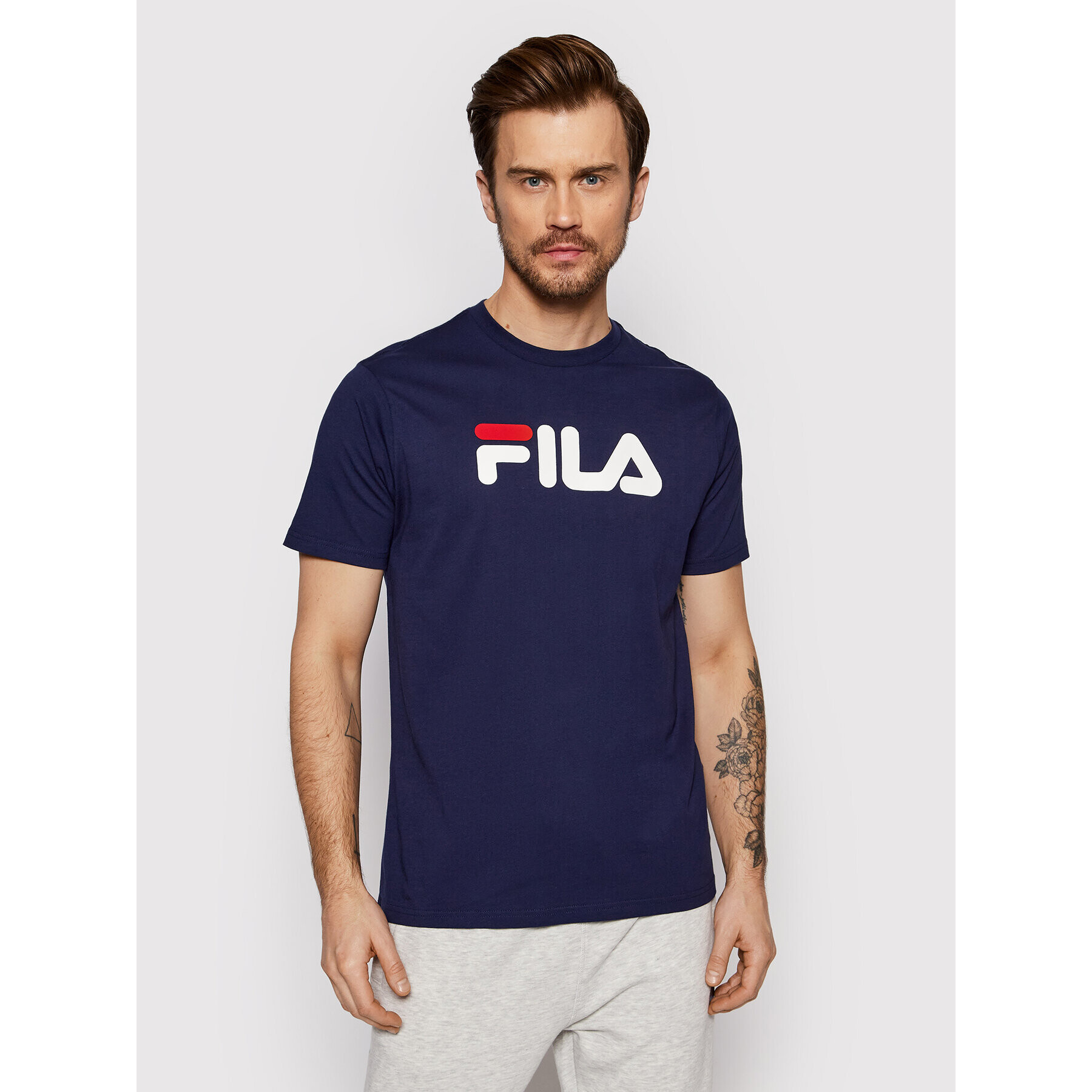 Fila Tričko Unisex Bellano FAU0067 Tmavomodrá Regular Fit - Pepit.sk