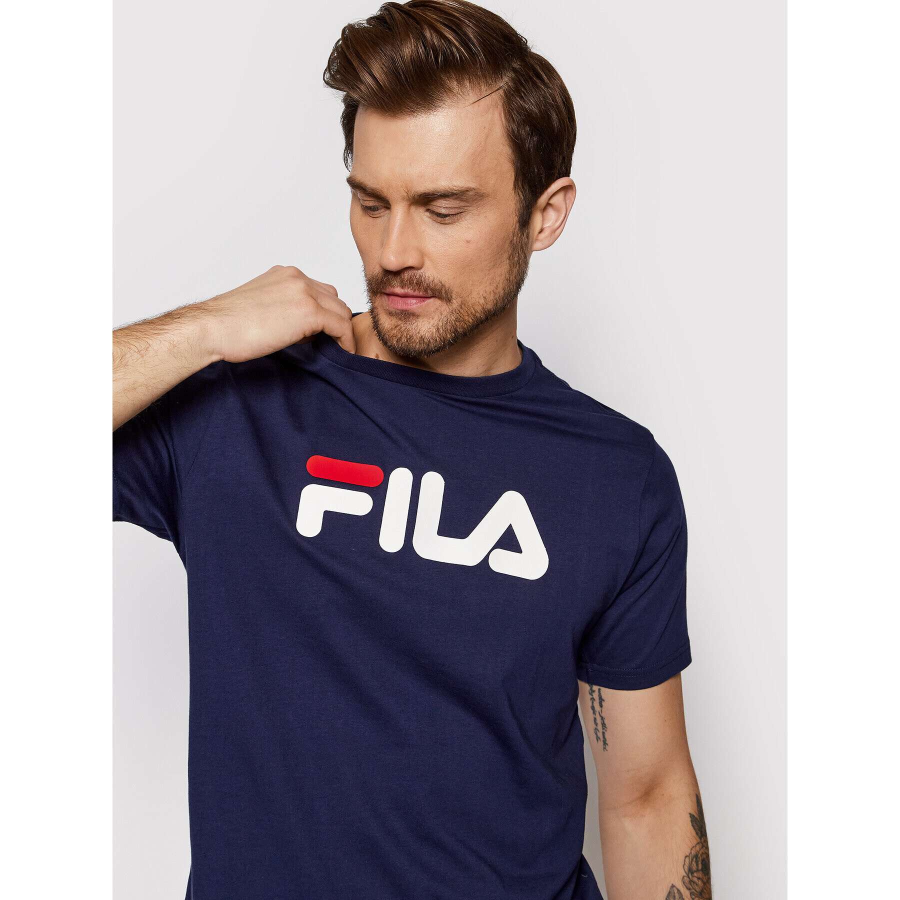 Fila Tričko Unisex Bellano FAU0067 Tmavomodrá Regular Fit - Pepit.sk