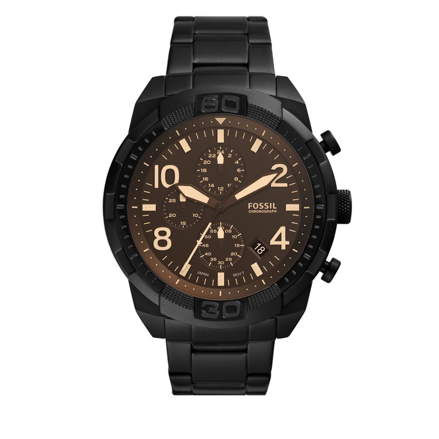 Fossil Hodinky Bronson Chronograph FS5876 Čierna - Pepit.sk