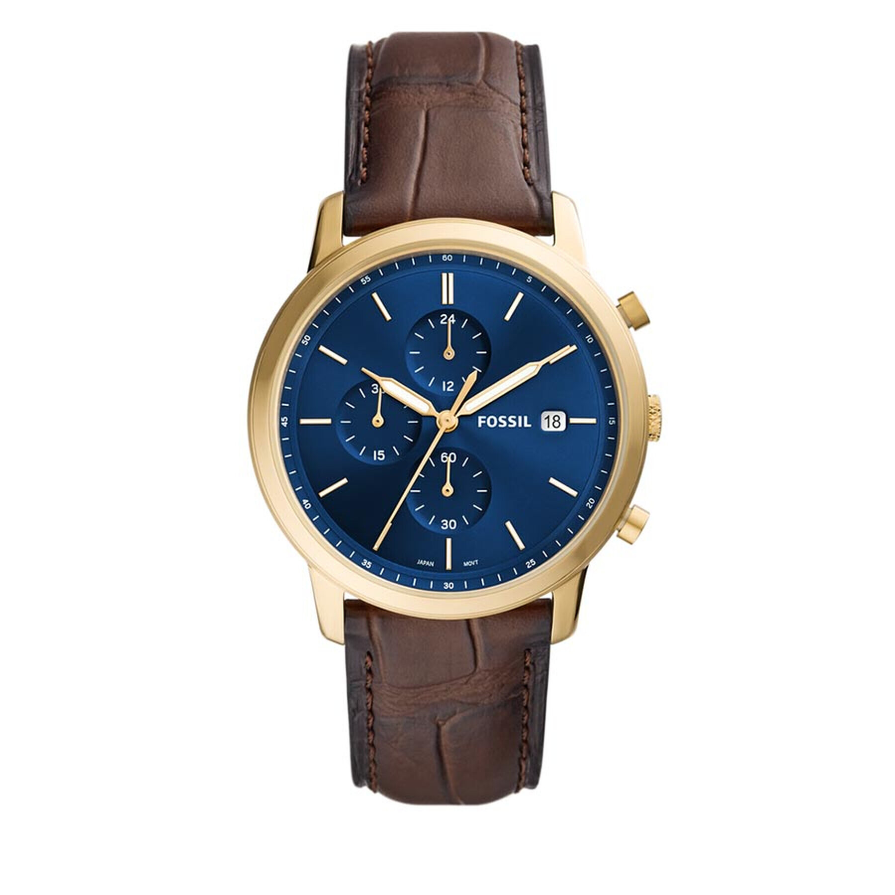 Fossil Hodinky Minimalist Chronograph FS5942 Hnedá - Pepit.sk