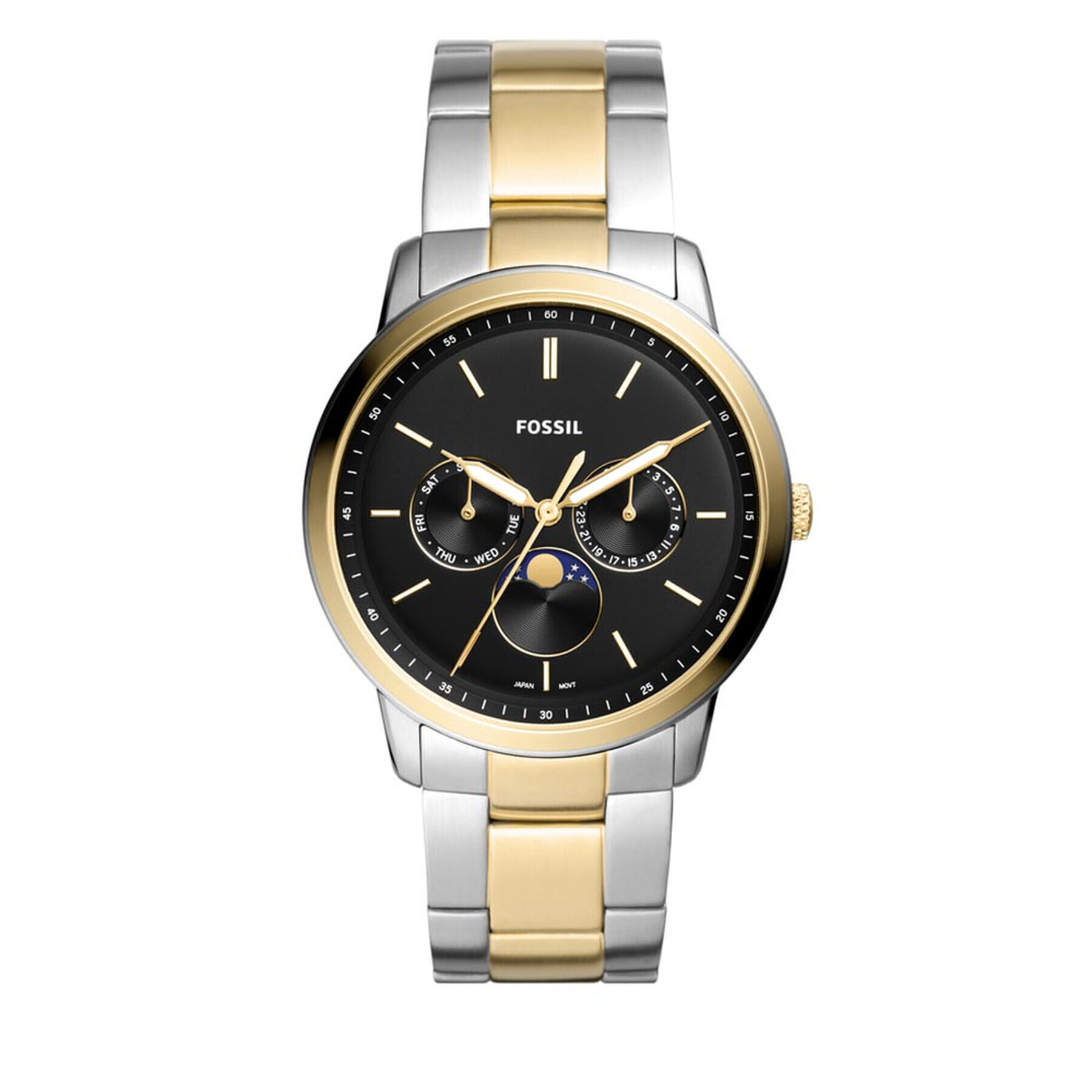 Fossil Hodinky Neutra Moonphase Multifunction Two-Tone FS5906 Strieborná - Pepit.sk