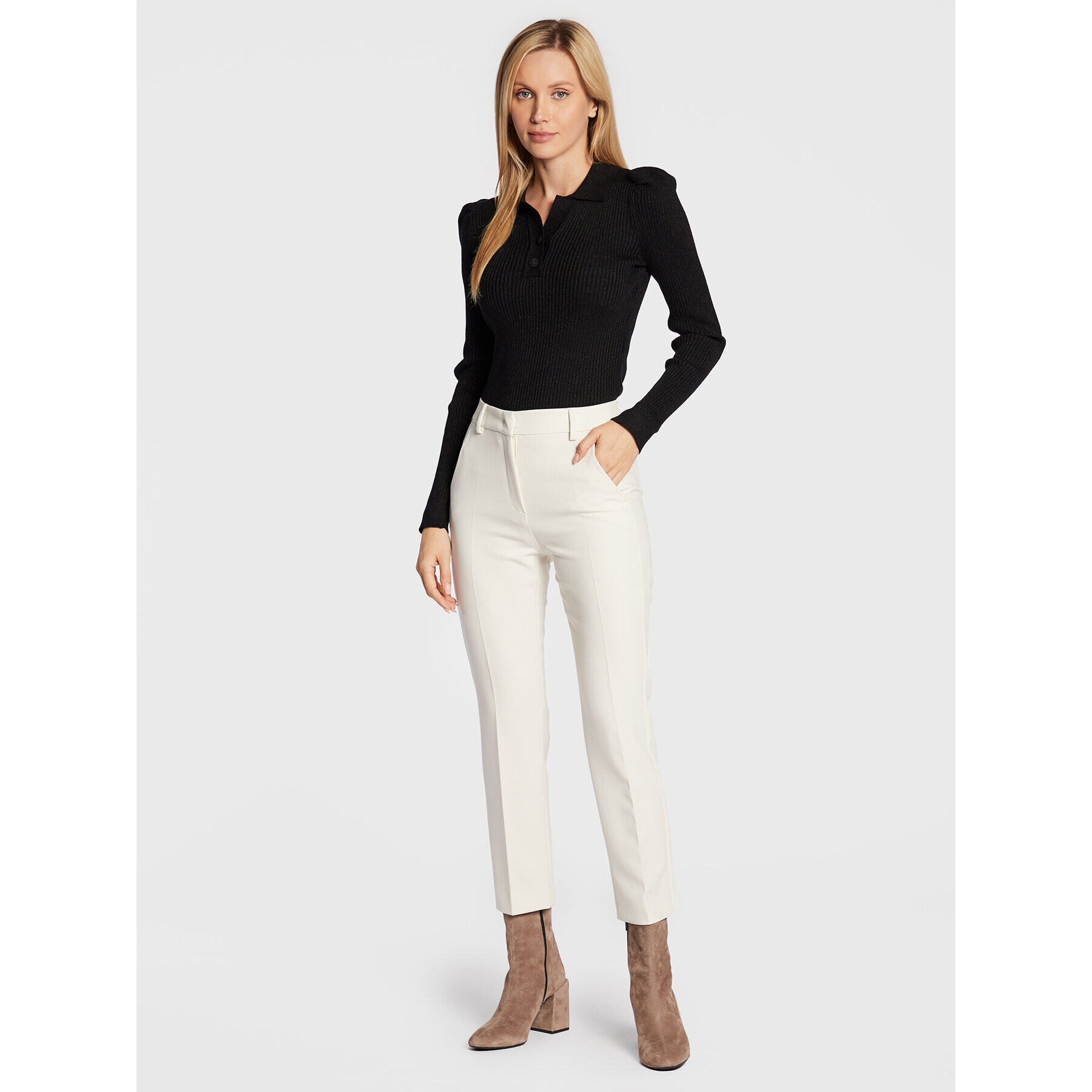 Fracomina Sveter FR22WT7024K459Q7 Čierna Slim Fit - Pepit.sk