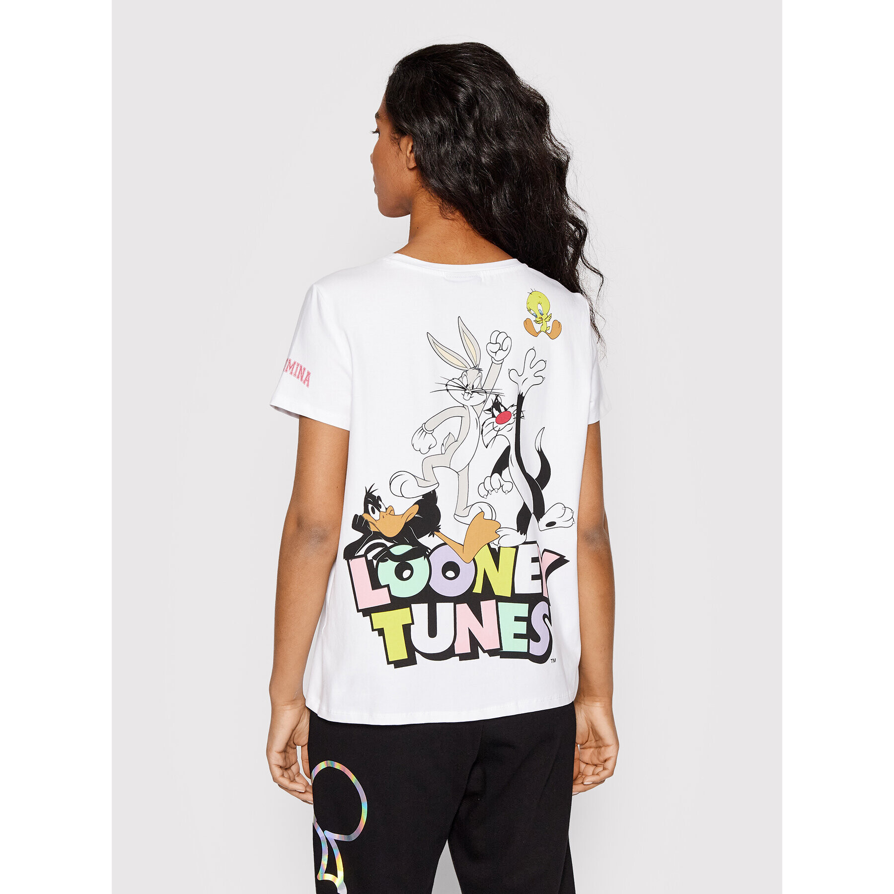 Fracomina Tričko LOONEY TUNES FD22ST3004J401N5 Biela Over Fit - Pepit.sk