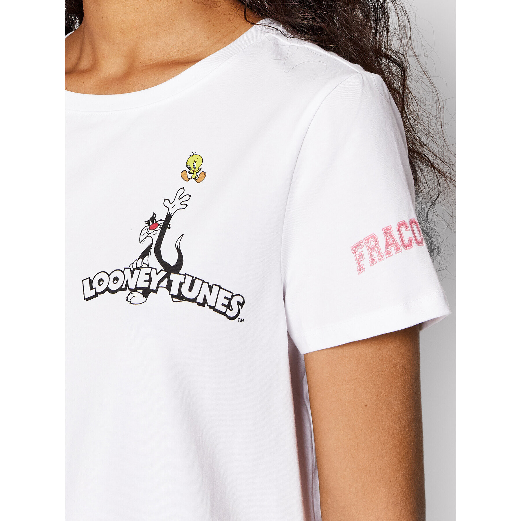 Fracomina Tričko LOONEY TUNES FD22ST3004J401N5 Biela Over Fit - Pepit.sk