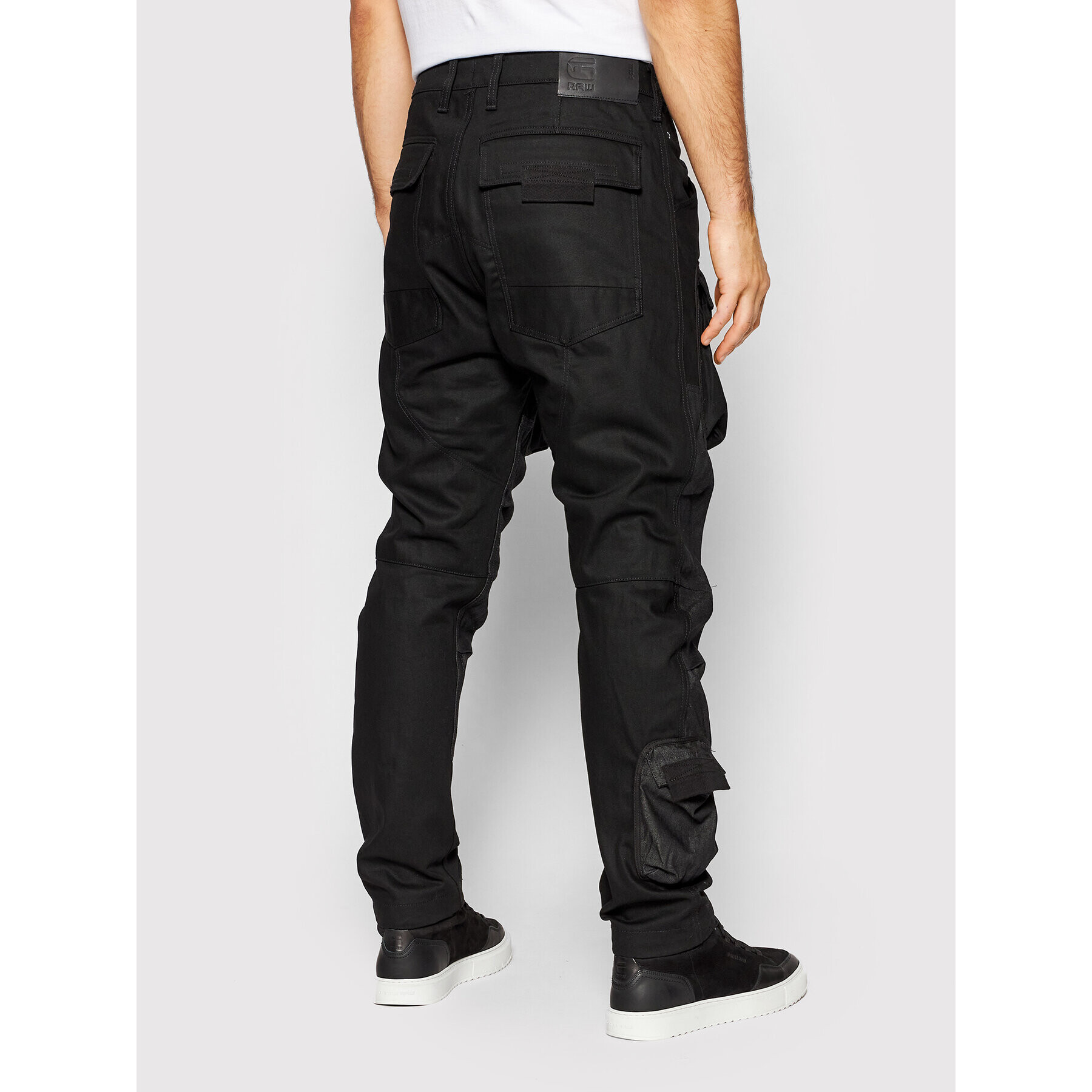 G-Star Raw Bavlnené nohavice Cargo D20621-C526-A810 Čierna Straight Fit - Pepit.sk