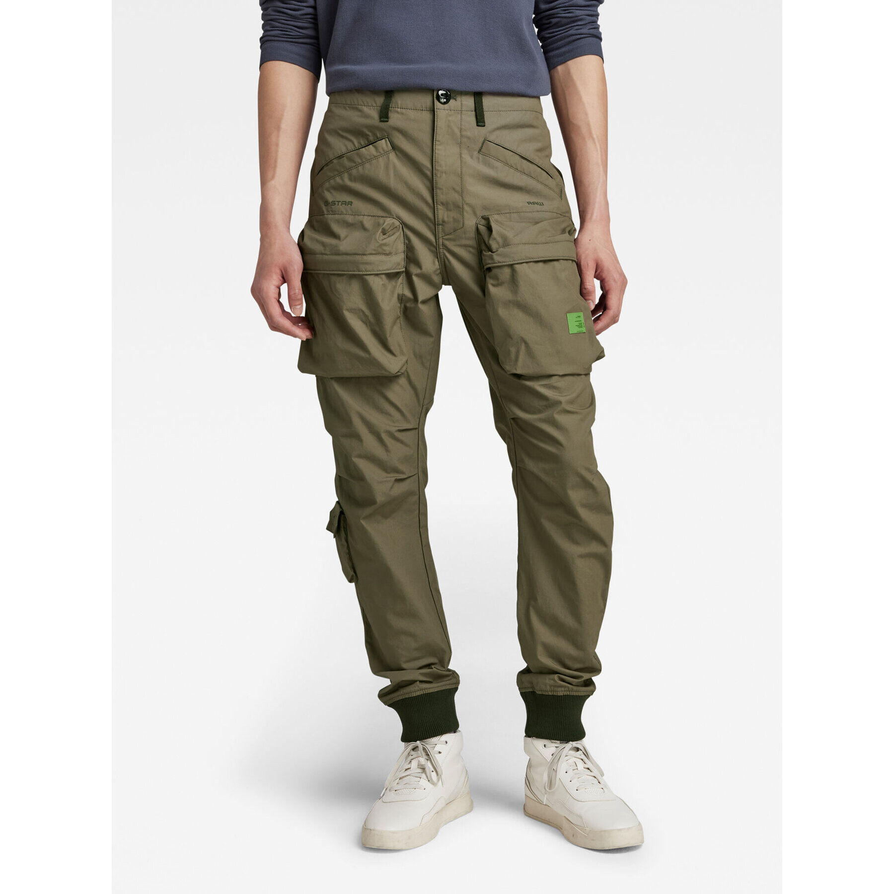 G-Star Raw Bavlnené nohavice D19706-A790-273 Zelená Tapered Fit - Pepit.sk