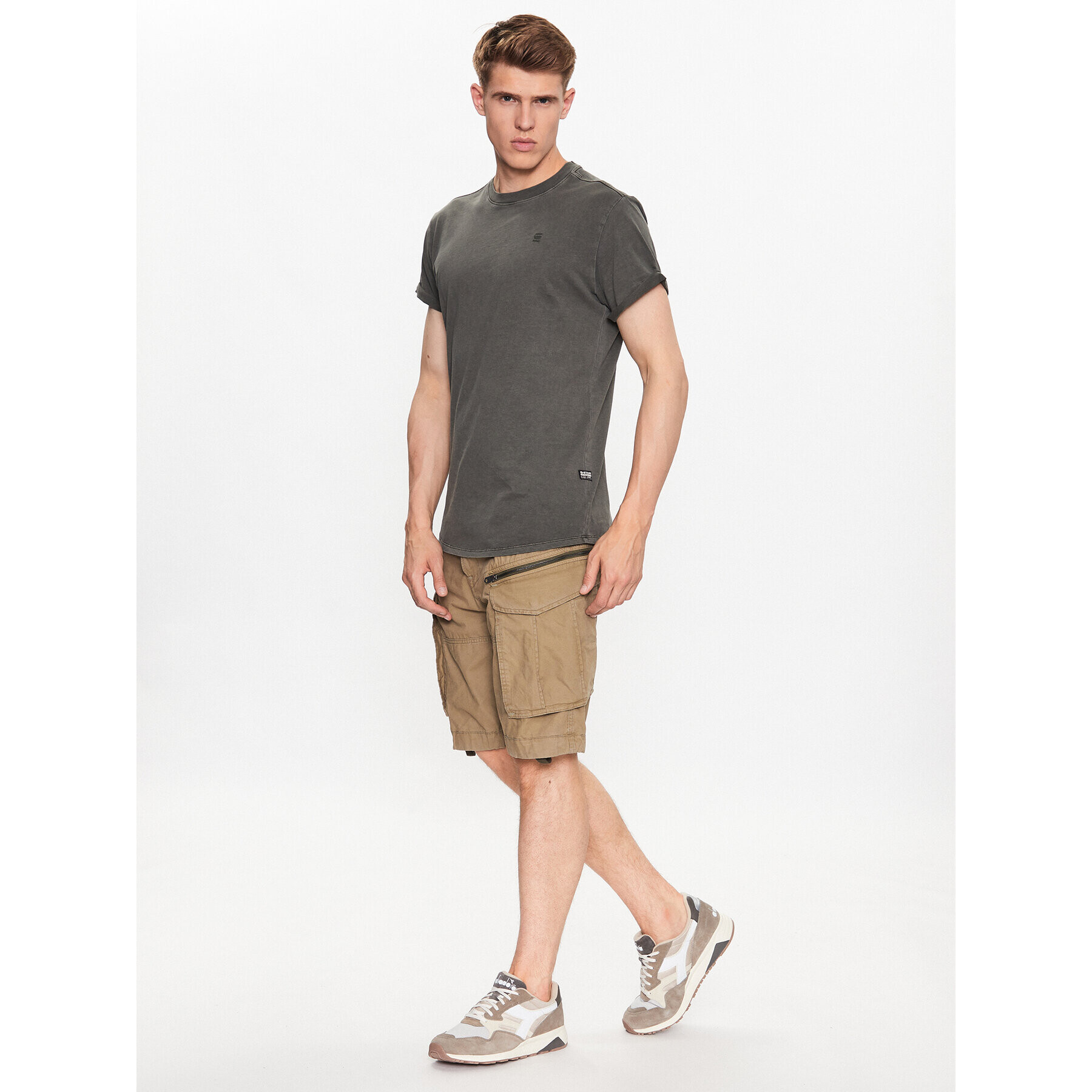 G-Star Raw Bavlnené šortky D08566-D387-B212 Zelená Relaxed Fit - Pepit.sk