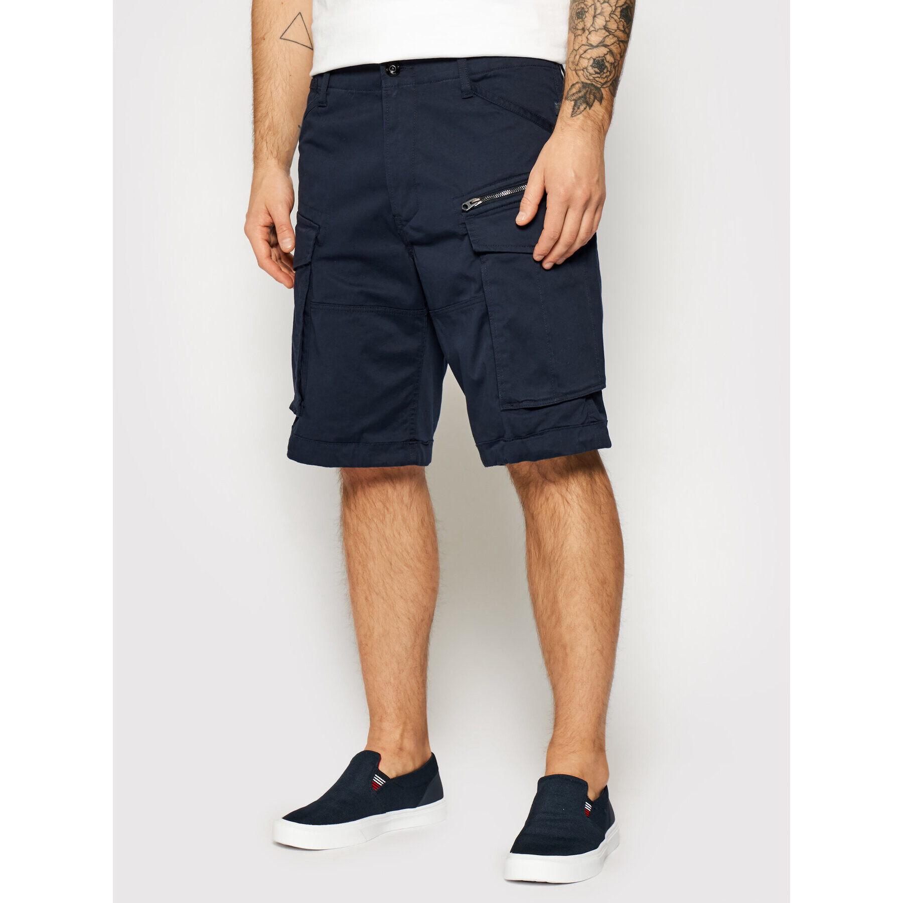 G-Star Raw Bavlnené šortky Rovic D08566-5126-4213 Tmavomodrá Loose Fit - Pepit.sk