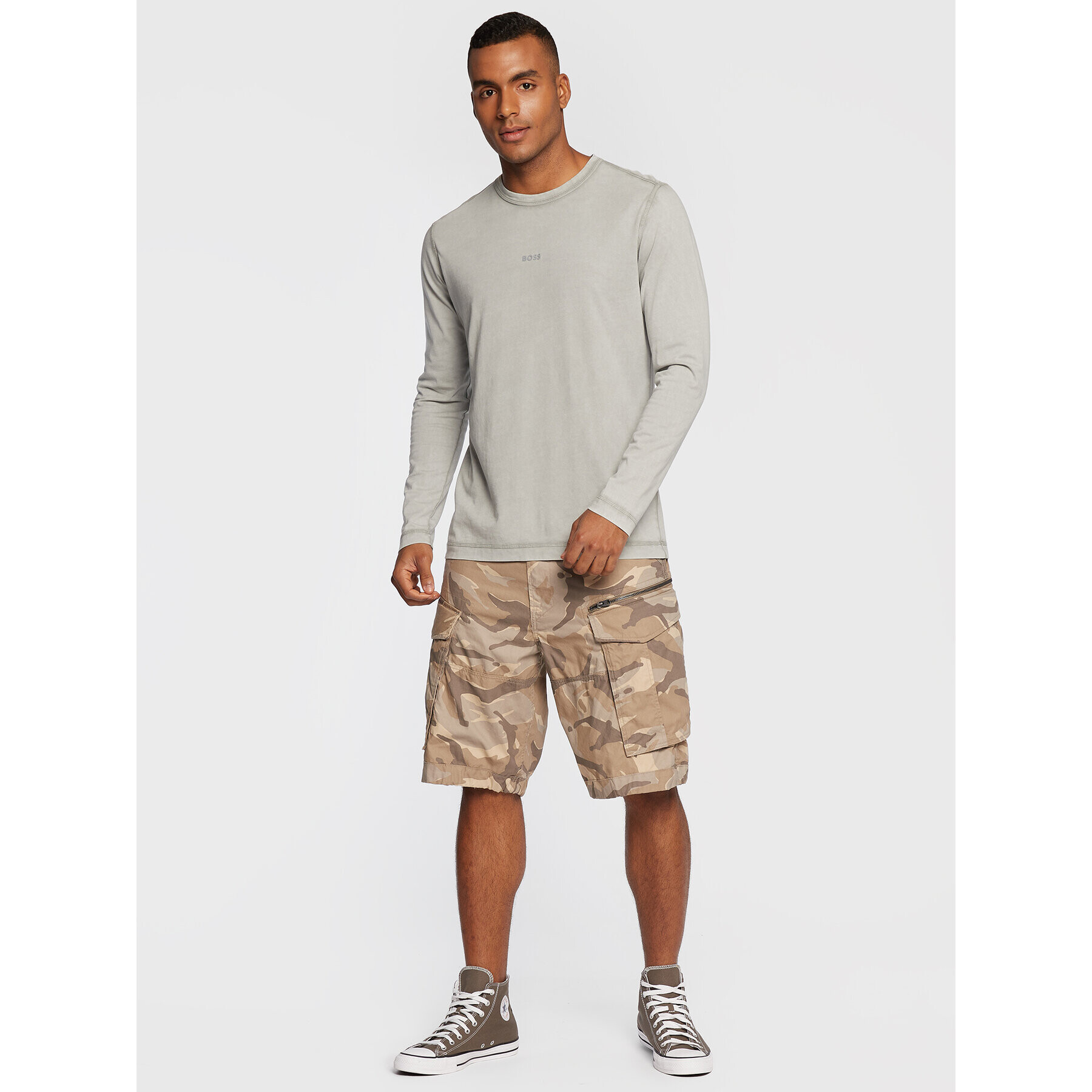 G-Star Raw Bavlnené šortky Rovic D08566-C313-D212 Béžová Relaxed Fit - Pepit.sk