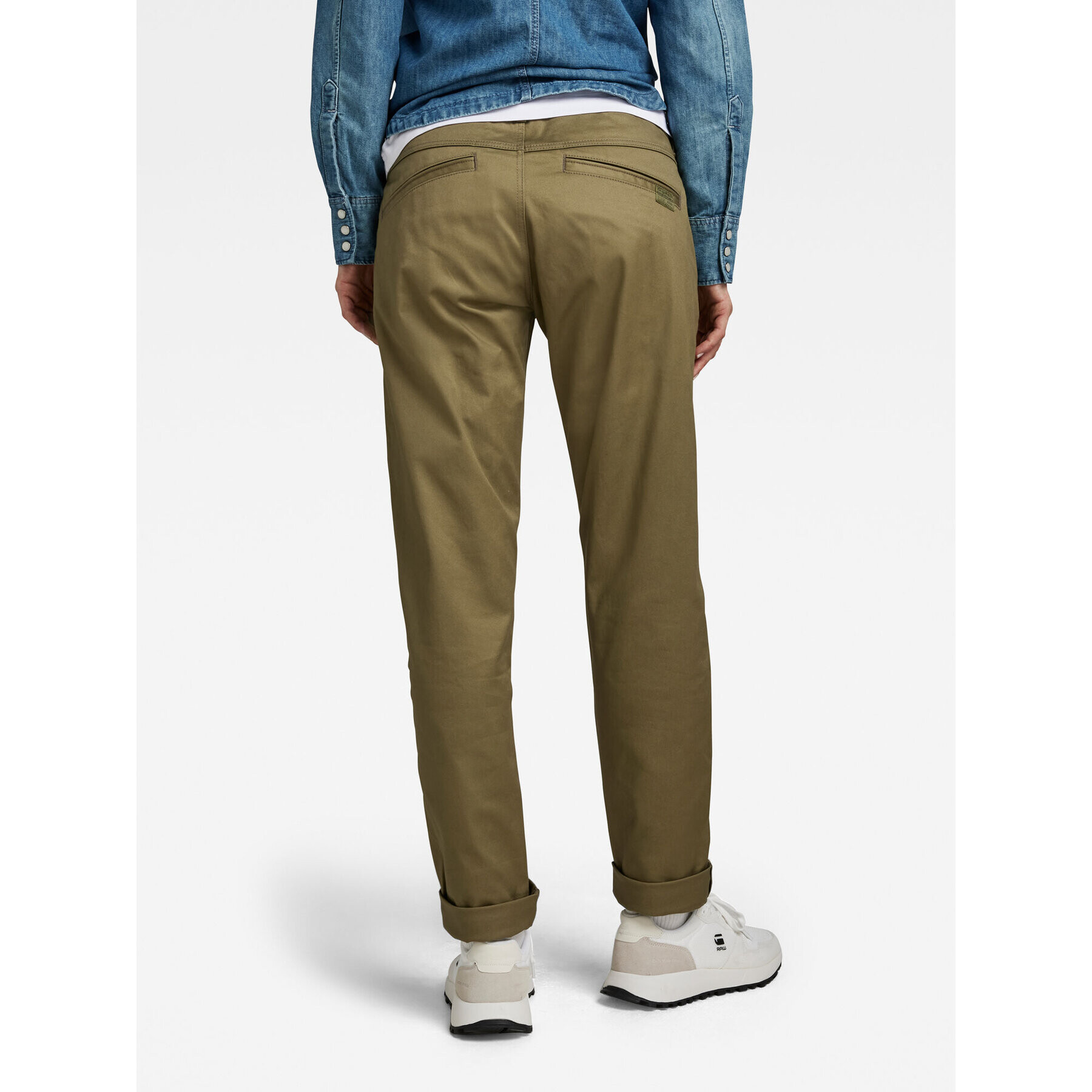 G-Star Raw Chino nohavice D22539-C072-B212 Zelená Boyfriend Fit - Pepit.sk