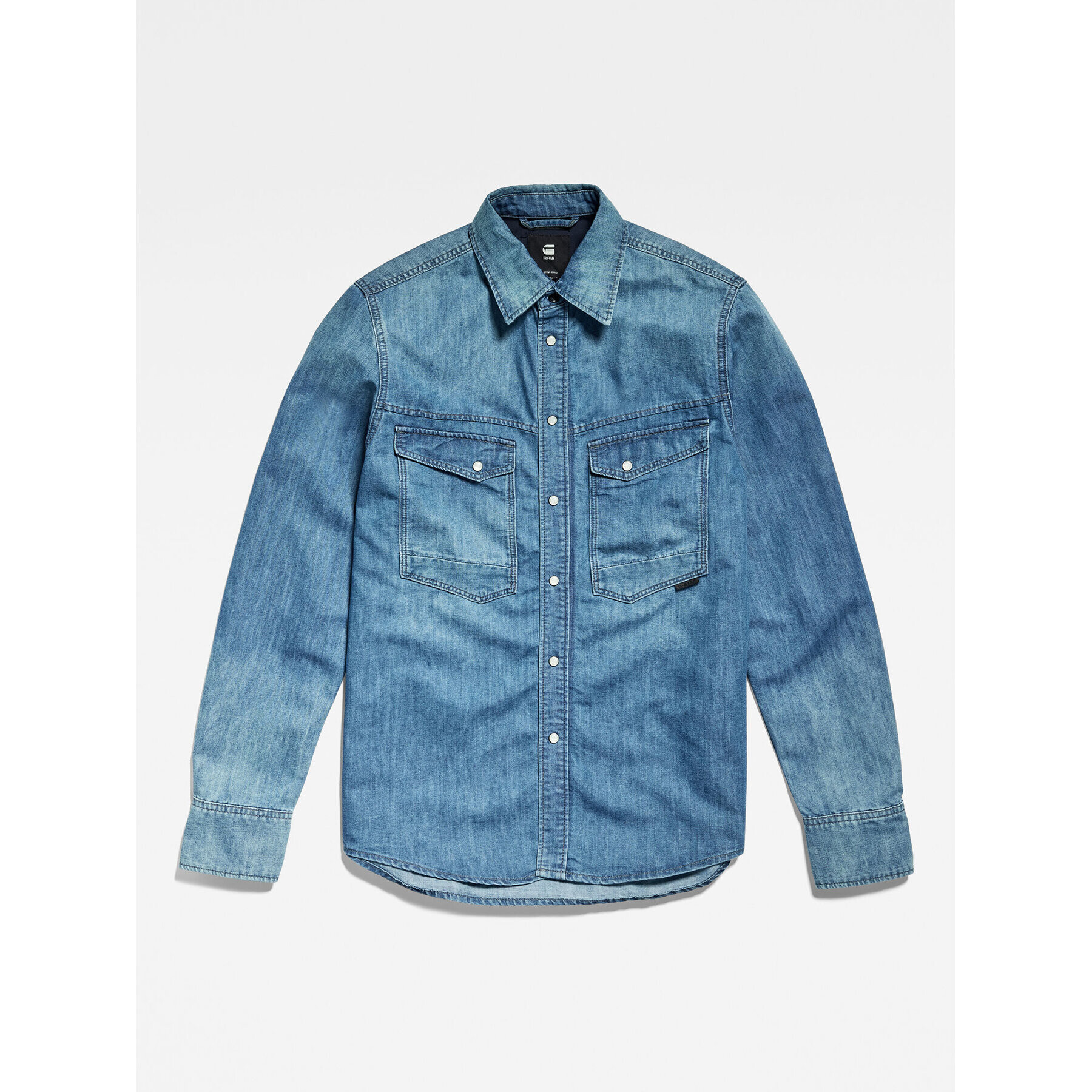 G-Star Raw džínsová košeľa D23006-D303-D890 Modrá Regular Fit - Pepit.sk