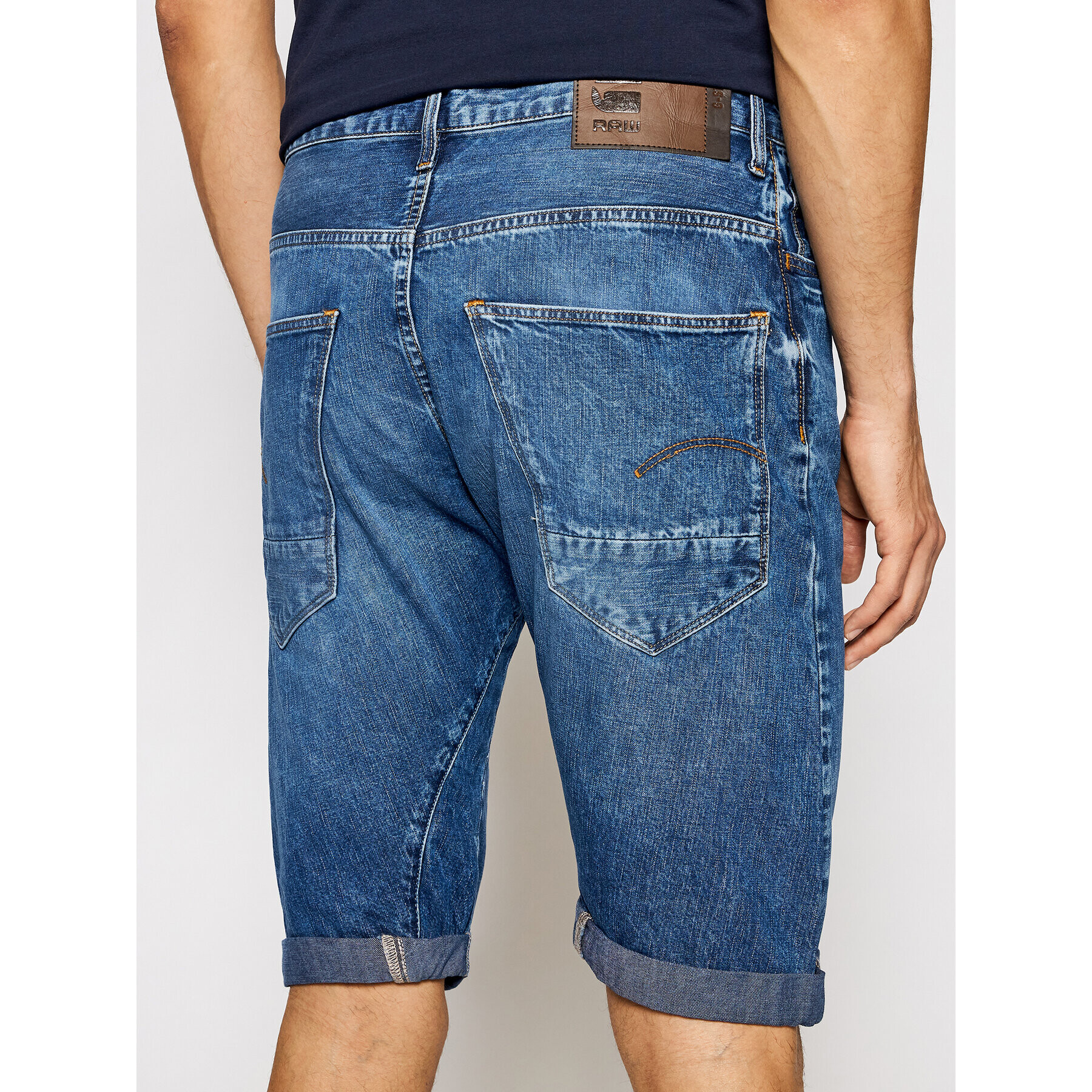 G-Star Raw Džínsové šortky D10059-9657-A599 Tmavomodrá Slim Fit - Pepit.sk