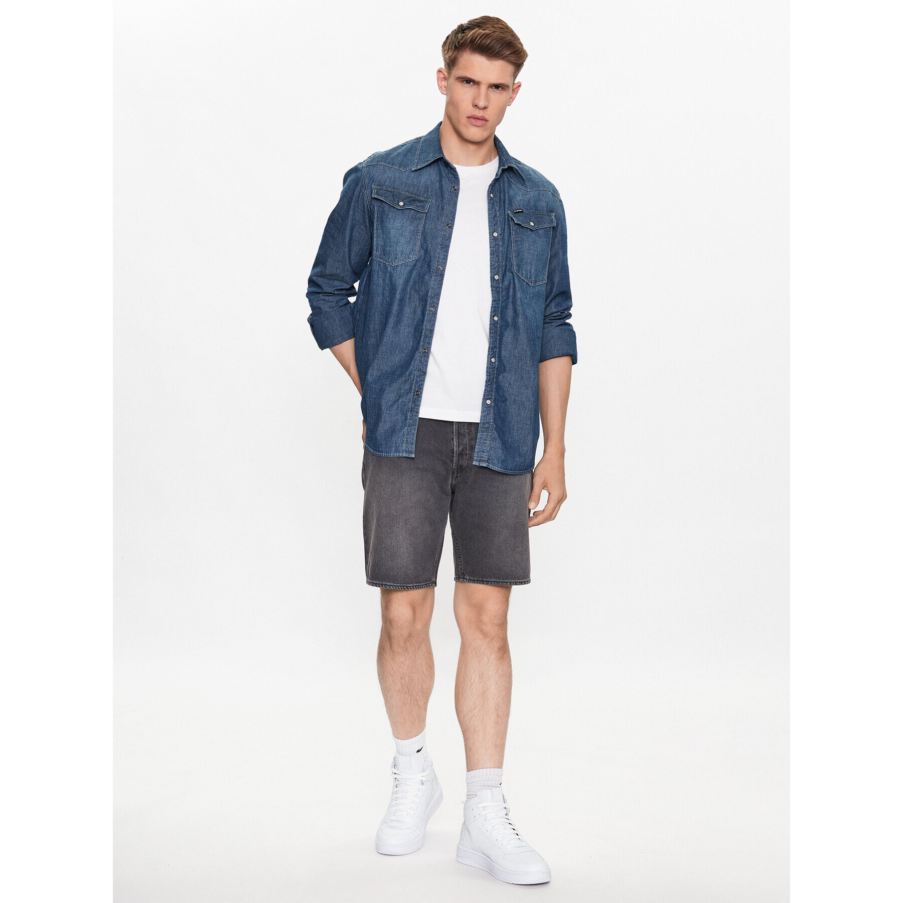 G-Star Raw Džínsové šortky D20776-D291-C778 Sivá Regular Fit - Pepit.sk