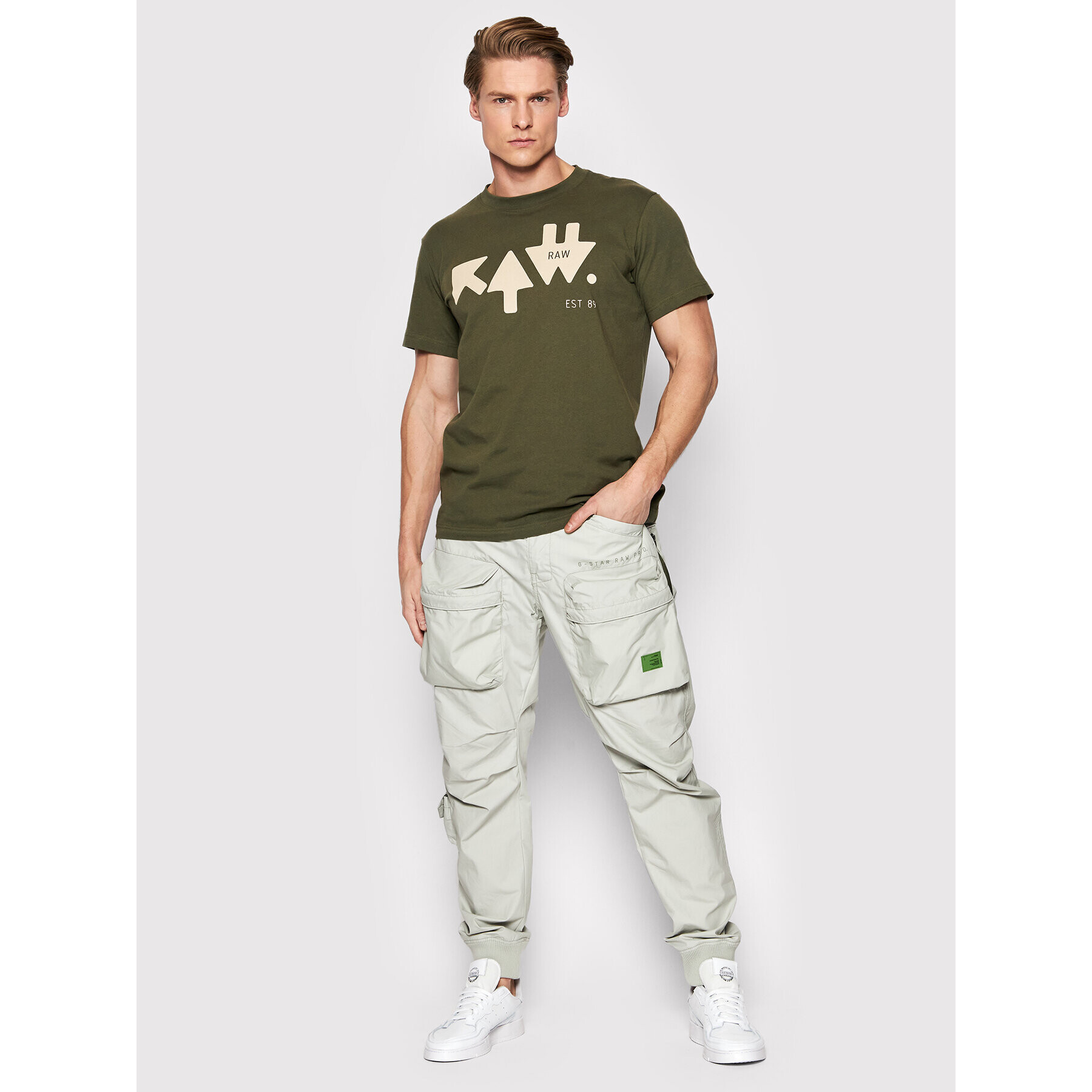 G-Star Raw Jogger nohavice Cargo D19706-A790-C958 Sivá Relaxed Fit - Pepit.sk