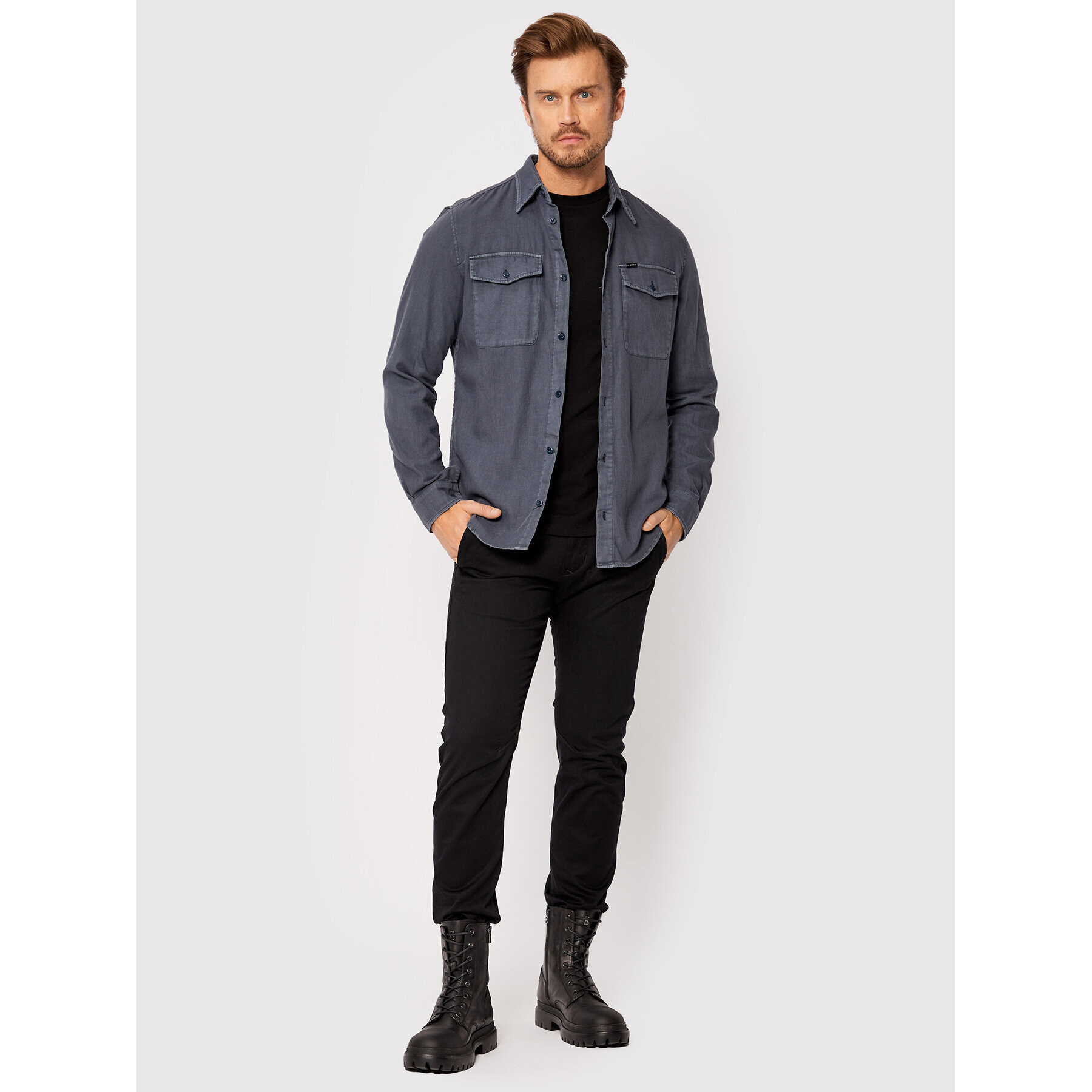 G-Star Raw Košeľa Marine D20165-7647-D147 Tmavomodrá Slim Fit - Pepit.sk