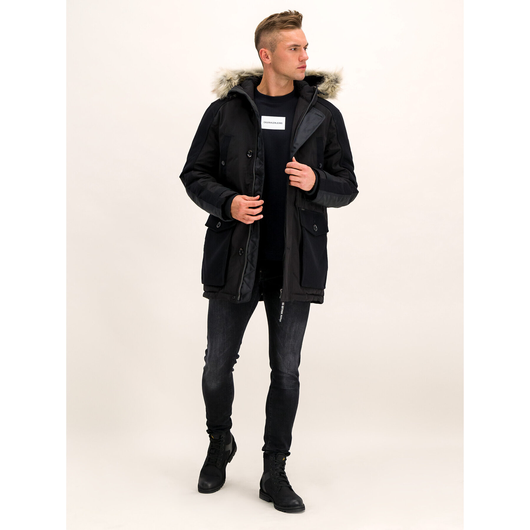 G-Star Raw Parka D14015-B441-6484 Čierna Regular Fit - Pepit.sk