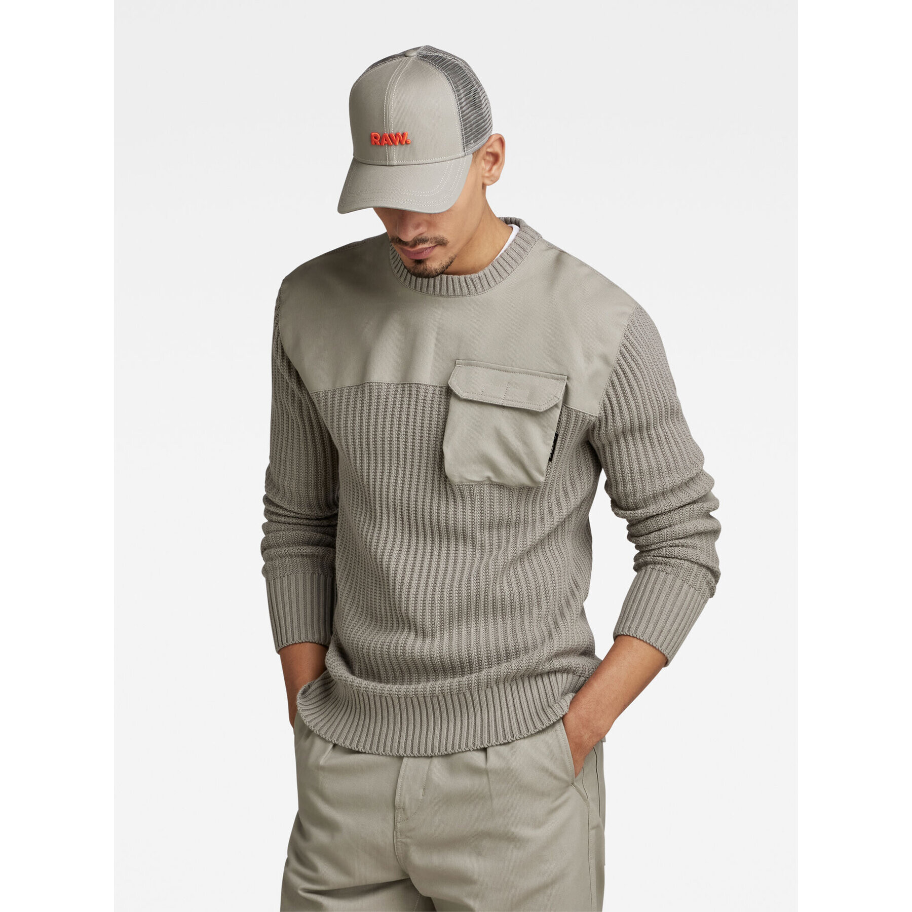 G-Star Raw Sveter Army D23525-D496-G106 Béžová Regular Fit - Pepit.sk