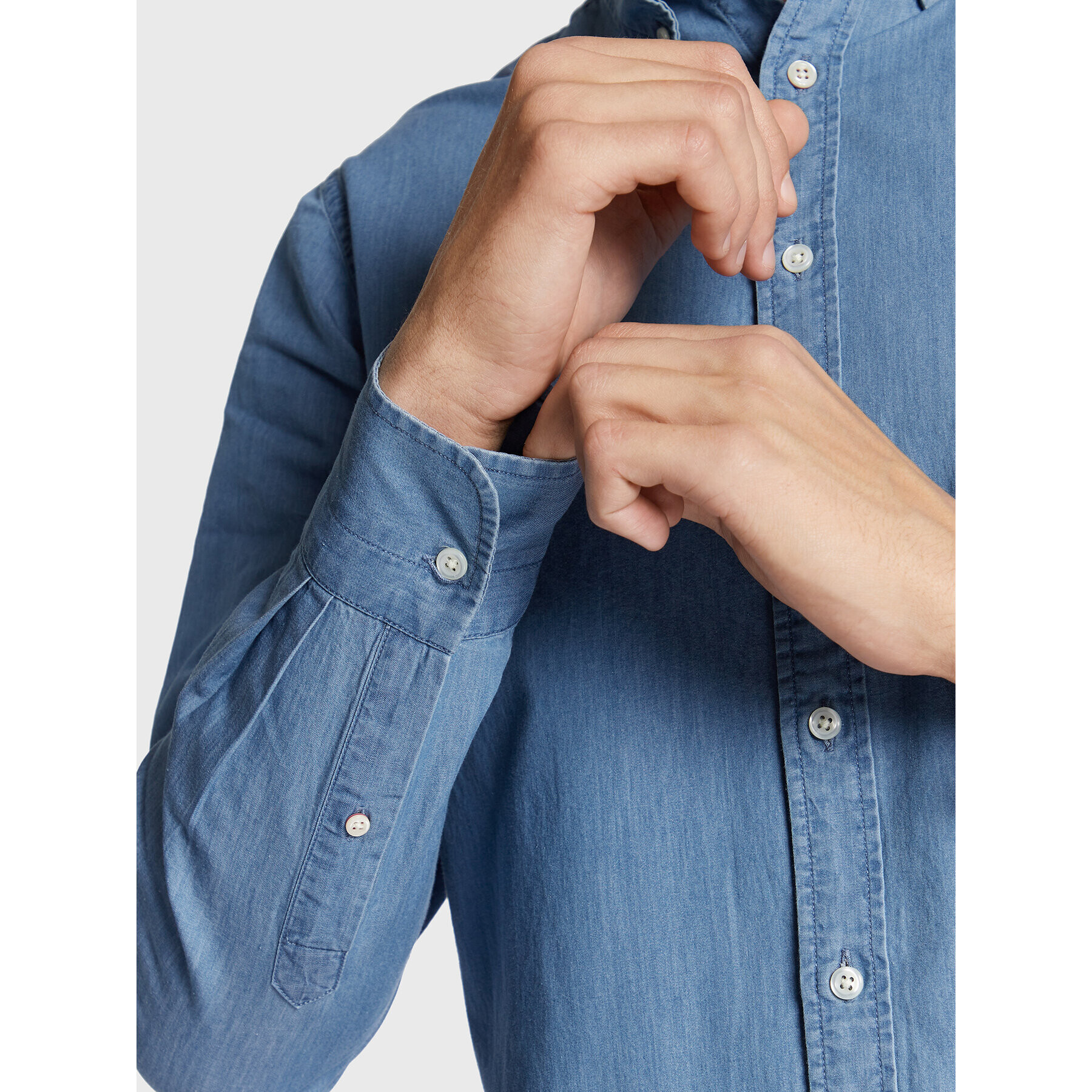 Gant džínsová košeľa Indigo 3040522 Modrá Slim Fit - Pepit.sk