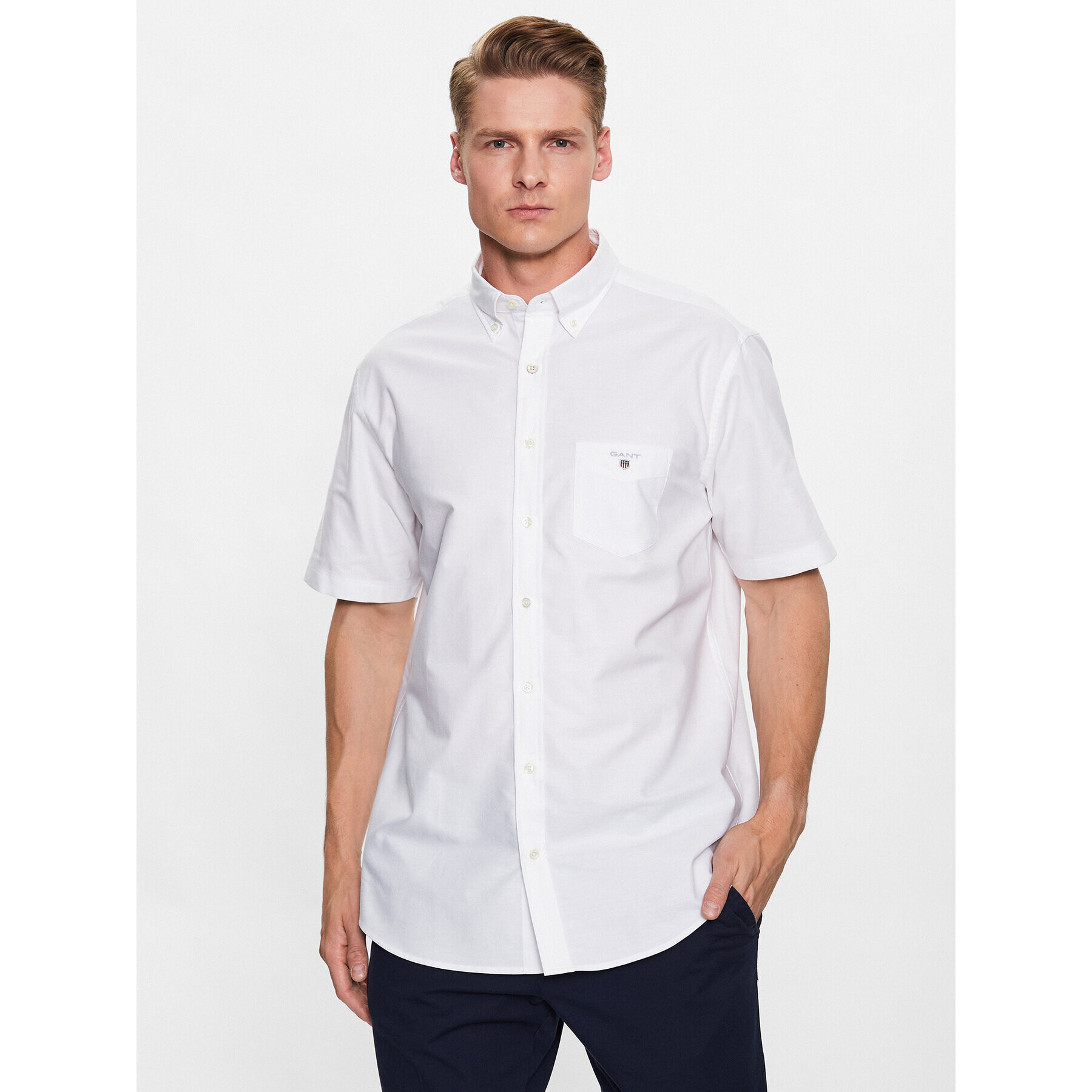 Gant Košeľa Oxford 3046001 Biela Regular Fit - Pepit.sk