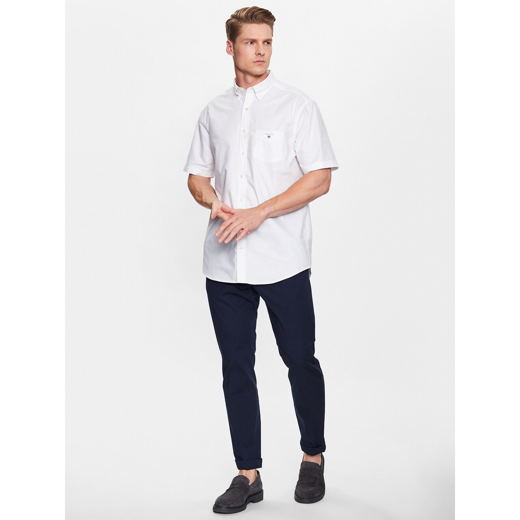 Gant Košeľa Oxford 3046001 Biela Regular Fit - Pepit.sk