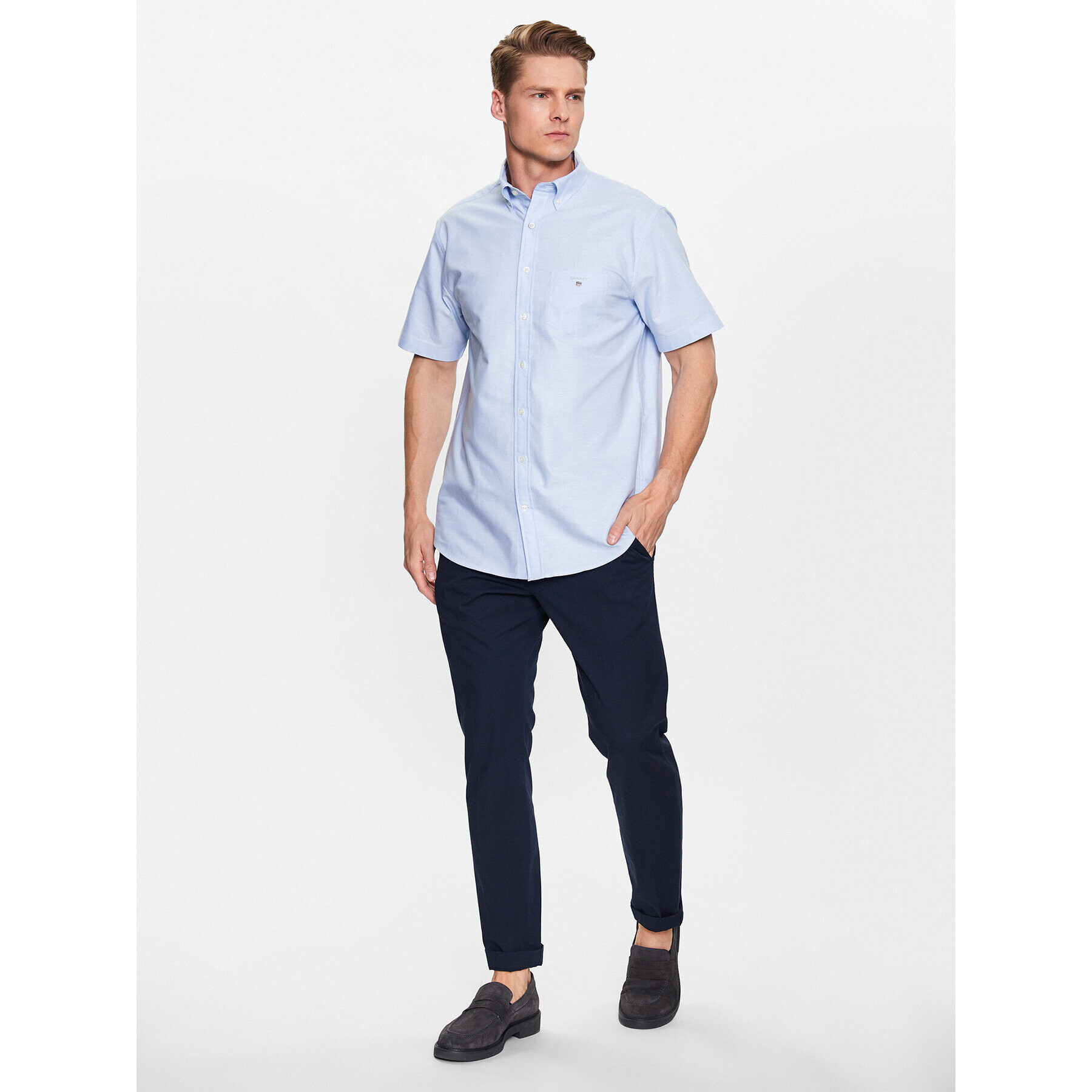 Gant Košeľa Oxford 3046001 Modrá Regular Fit - Pepit.sk