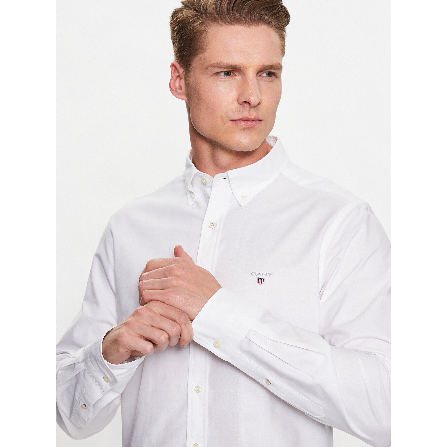 Gant Košeľa Oxford 3046002 Biela Slim Fit - Pepit.sk