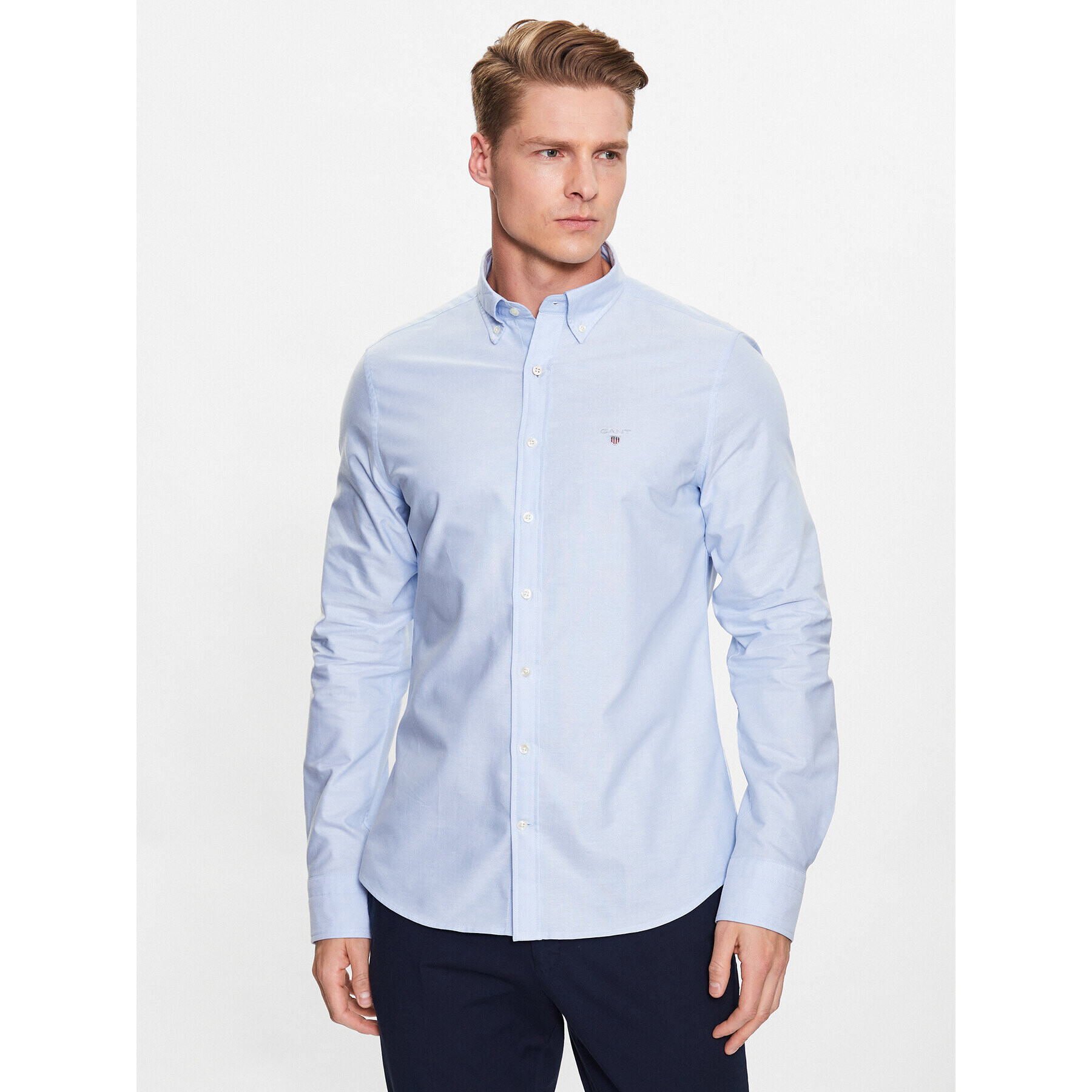 Gant Košeľa Oxford 3046002 Modrá Slim Fit - Pepit.sk