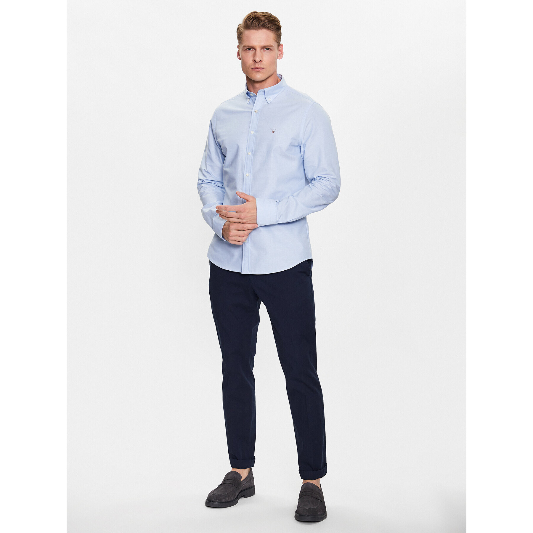 Gant Košeľa Oxford 3046002 Modrá Slim Fit - Pepit.sk