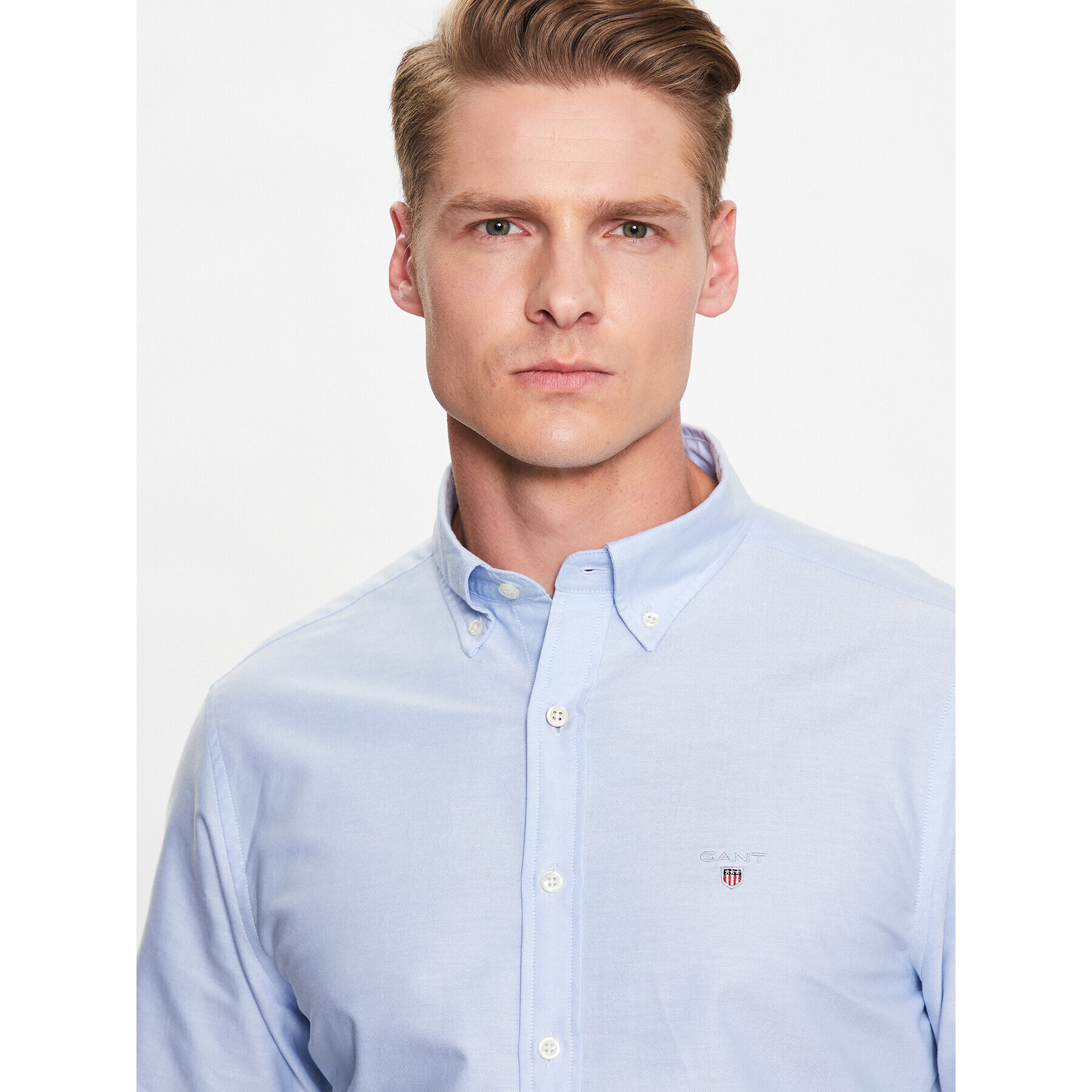 Gant Košeľa Oxford 3046002 Modrá Slim Fit - Pepit.sk