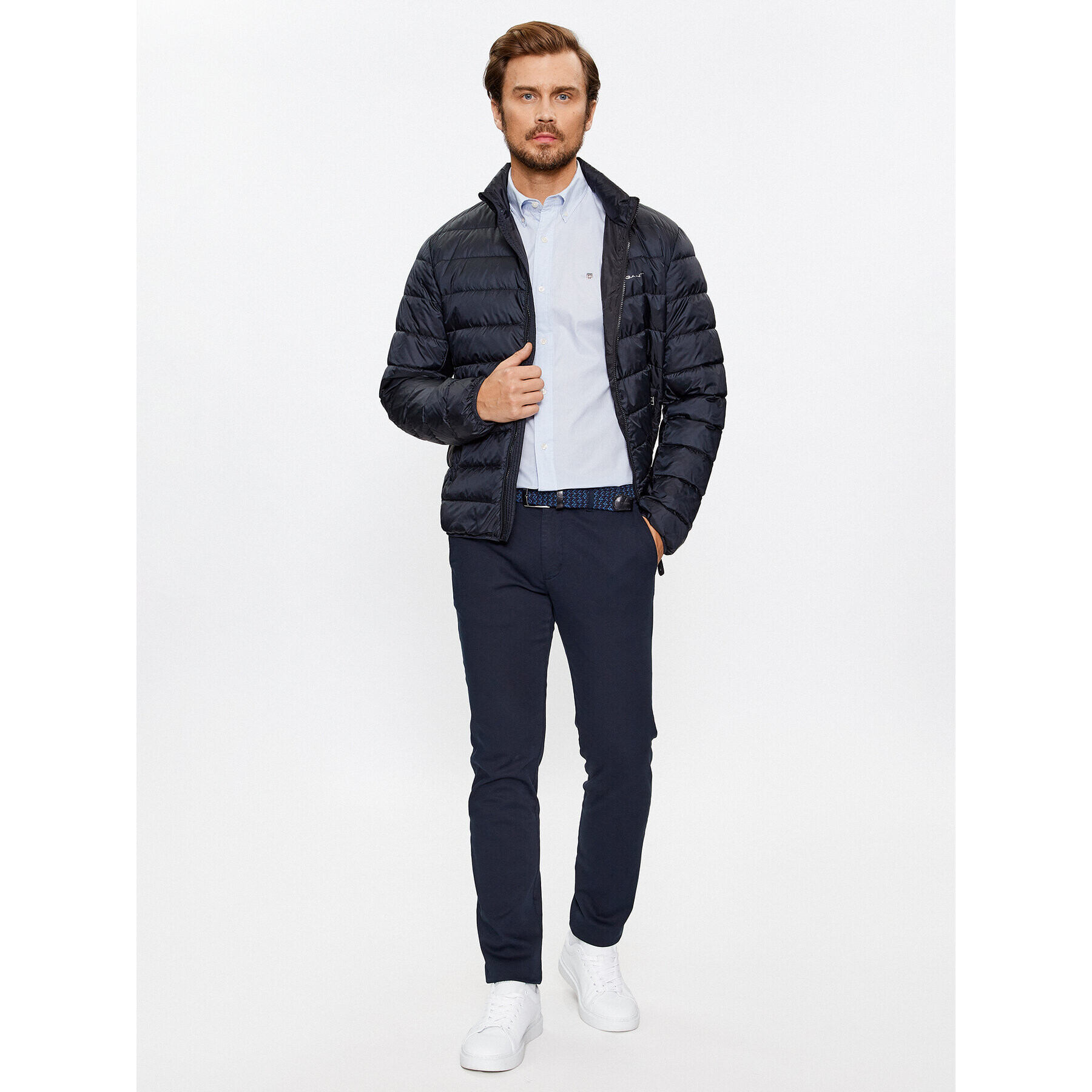 Gant Košeľa Slim Poplin 3000102 Modrá Regular Fit - Pepit.sk