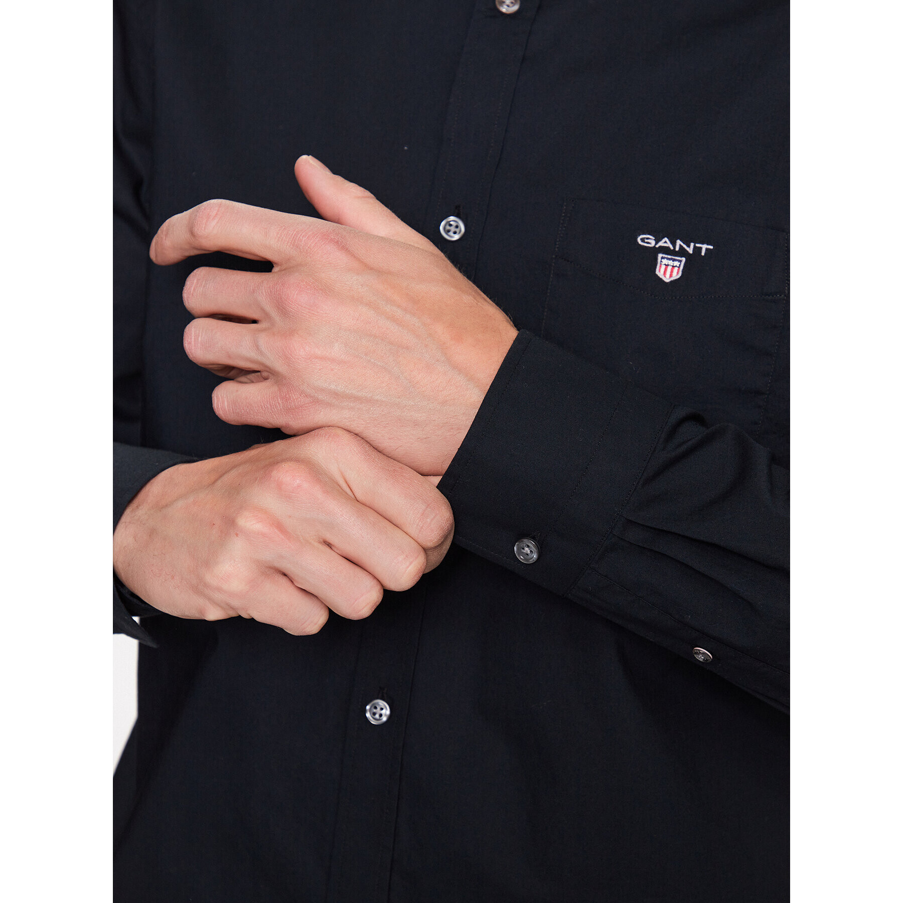 Gant Košeľa The Broadcloth Reg 3046400 Čierna Regular Fit - Pepit.sk