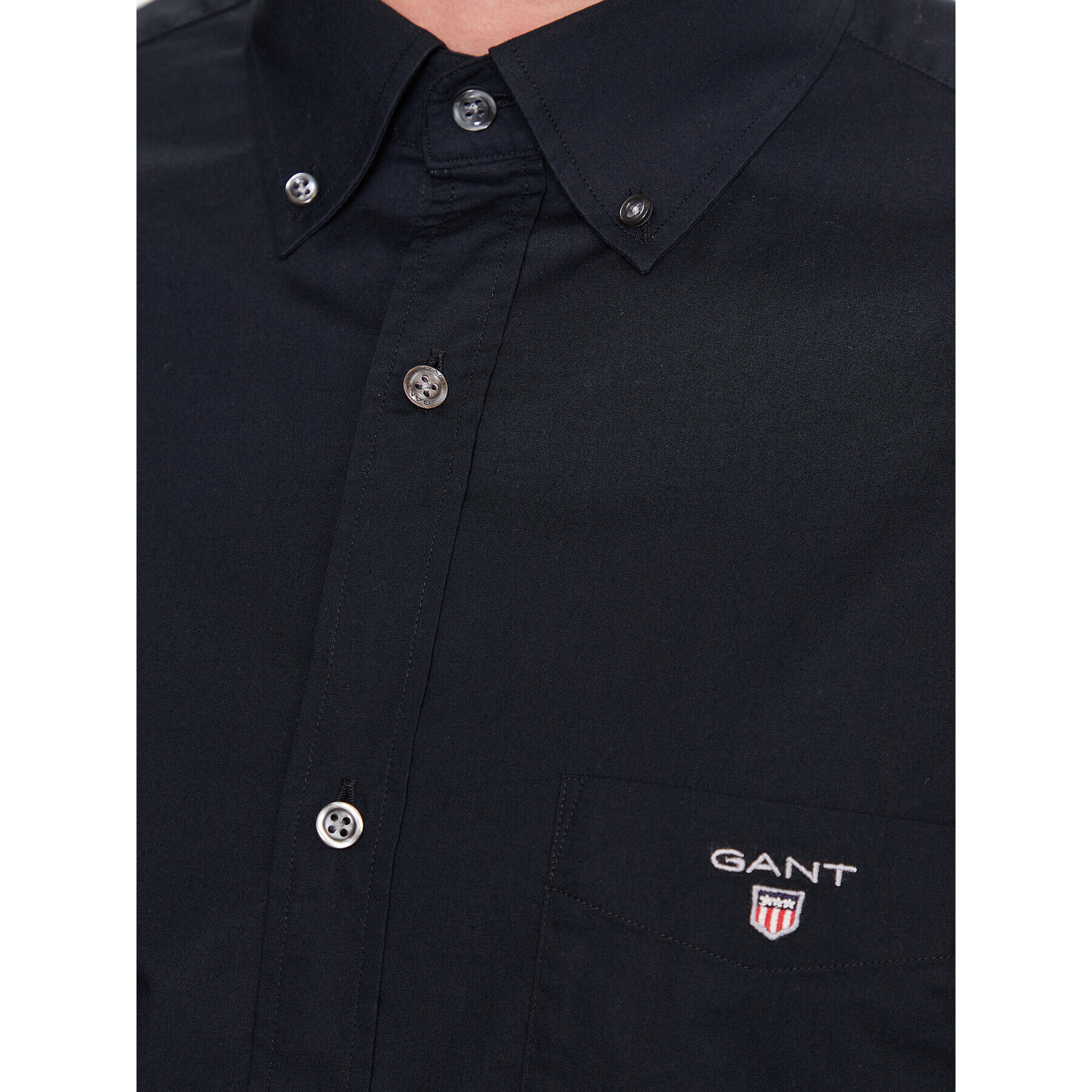 Gant Košeľa The Broadcloth Reg 3046400 Čierna Regular Fit - Pepit.sk