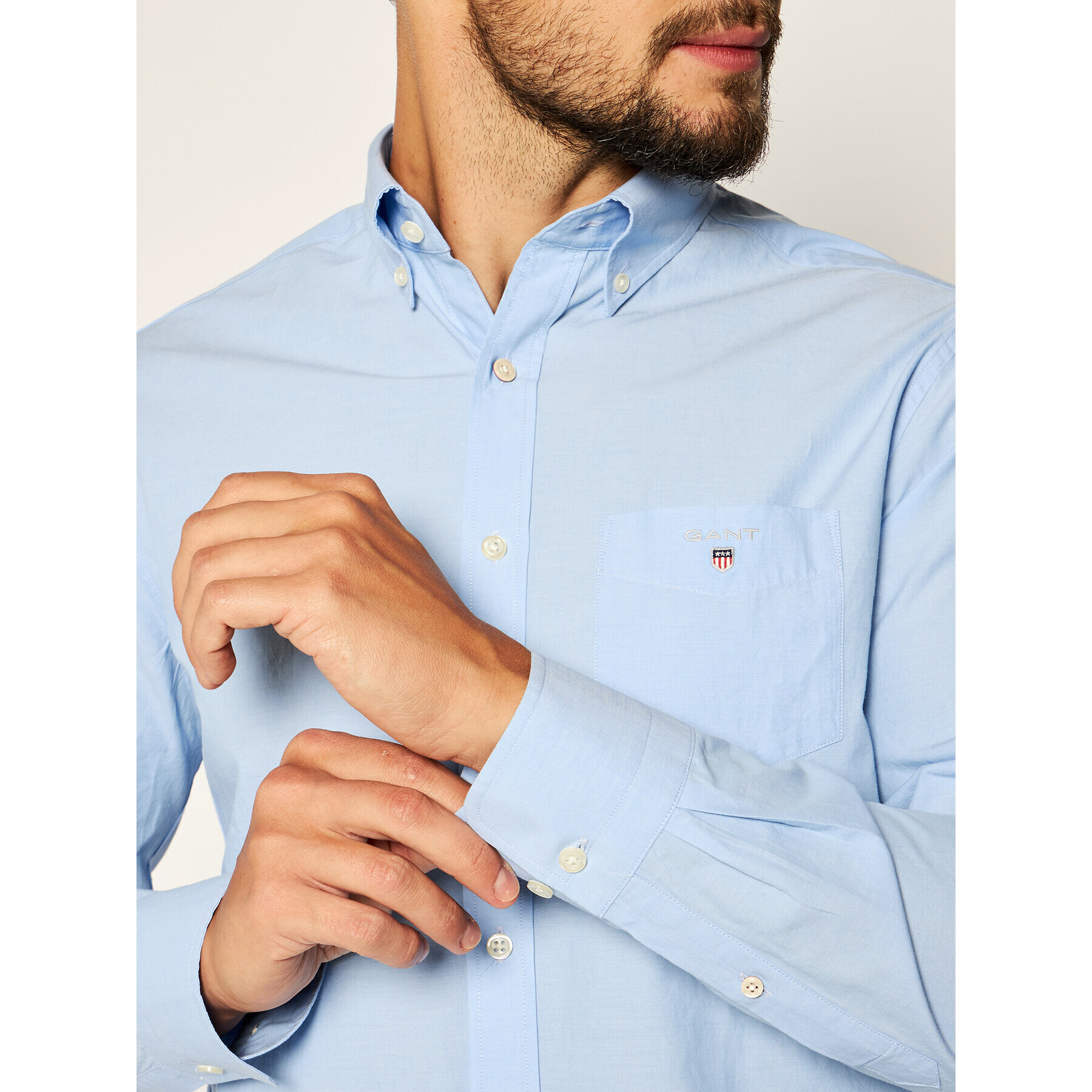 Gant Košeľa The Broadcloth Reg 3046400 Modrá Regular Fit - Pepit.sk