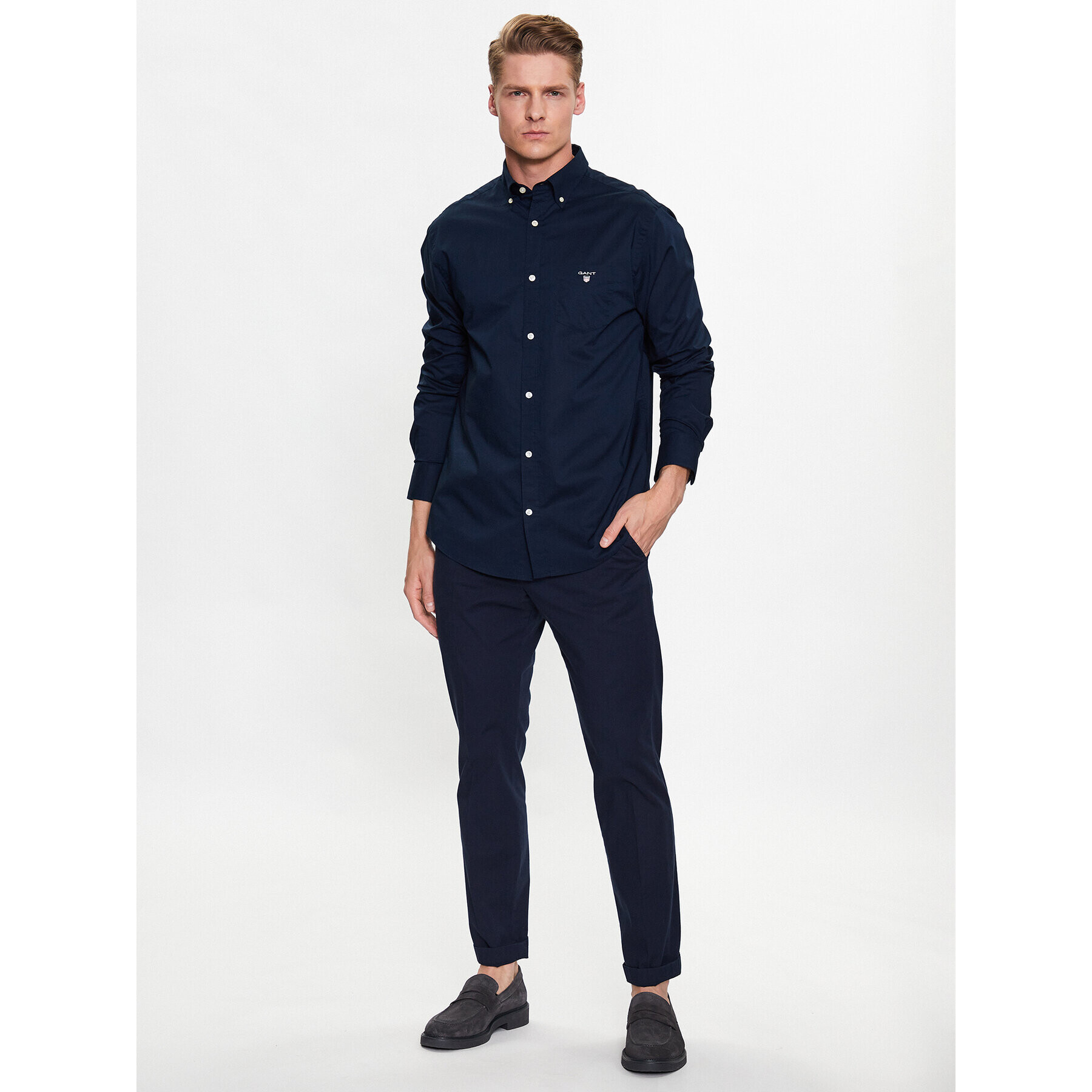 Gant Košeľa The Broadcloth Reg 3046400 Tmavomodrá Regular Fit - Pepit.sk