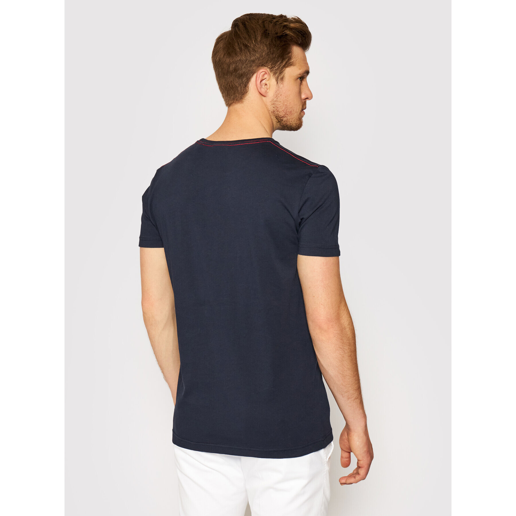 Gant Tričko Contrast Logo 2053004 Tmavomodrá Regular Fit - Pepit.sk