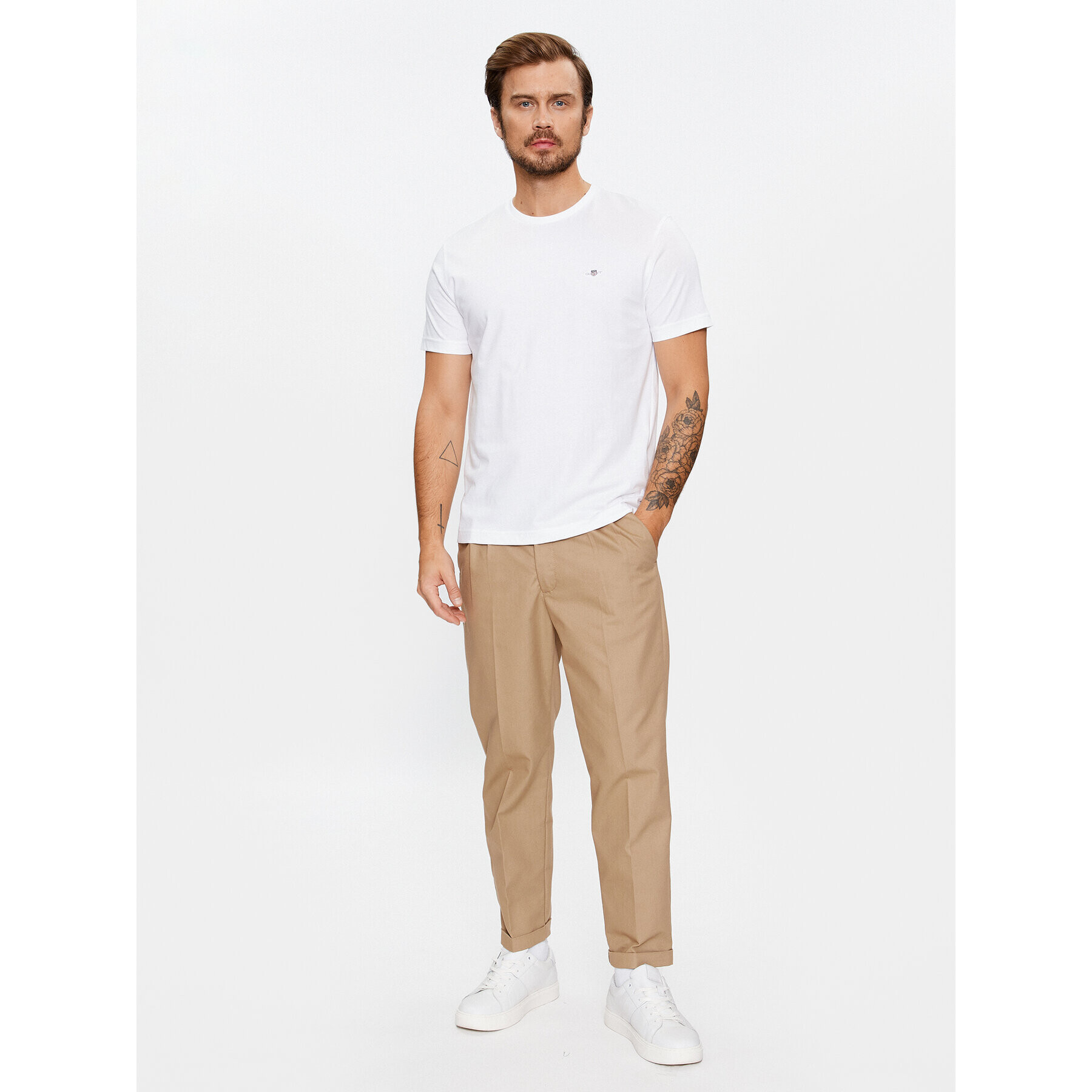 Gant Tričko Reg Shield Ss 2003184 Biela Regular Fit - Pepit.sk