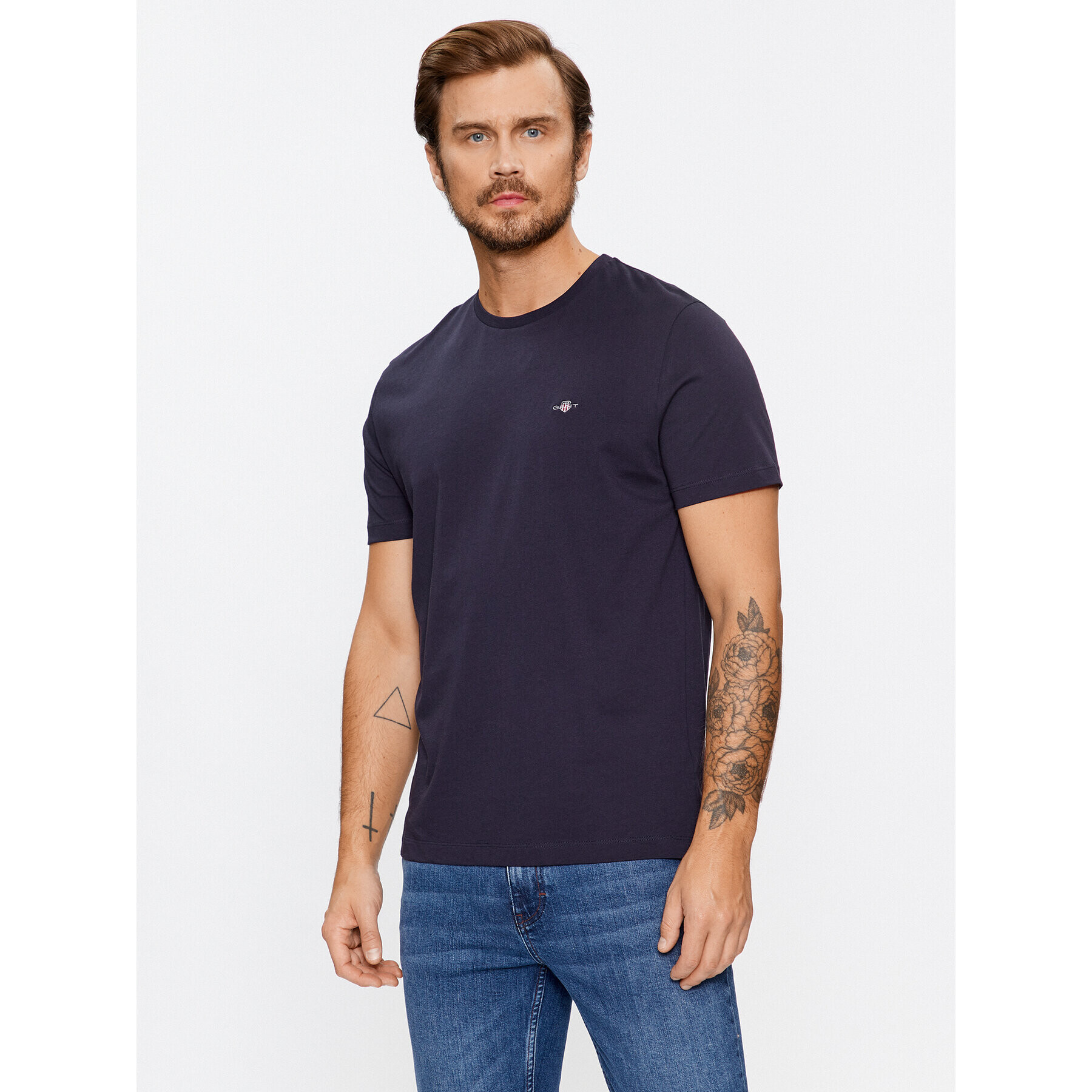 Gant Tričko Reg Shield Ss 2003184 Tmavomodrá Regular Fit - Pepit.sk