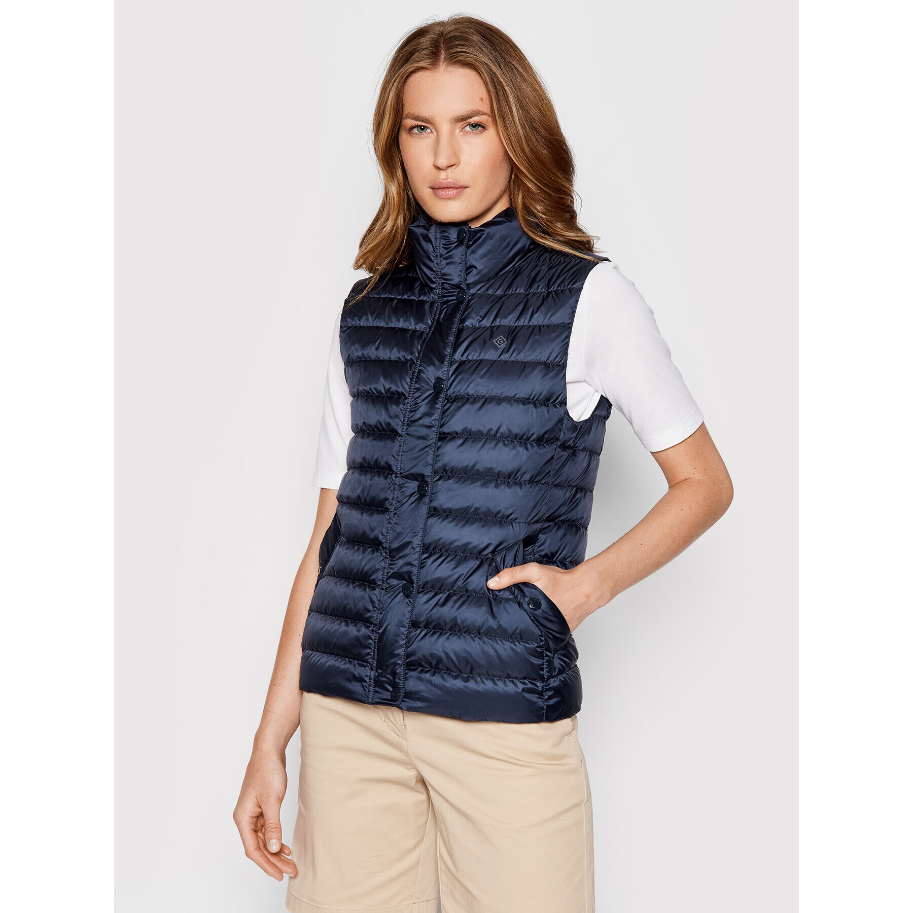 Gant Vesta Light Down Gilet 4700210 Tmavomodrá Regular Fit - Pepit.sk