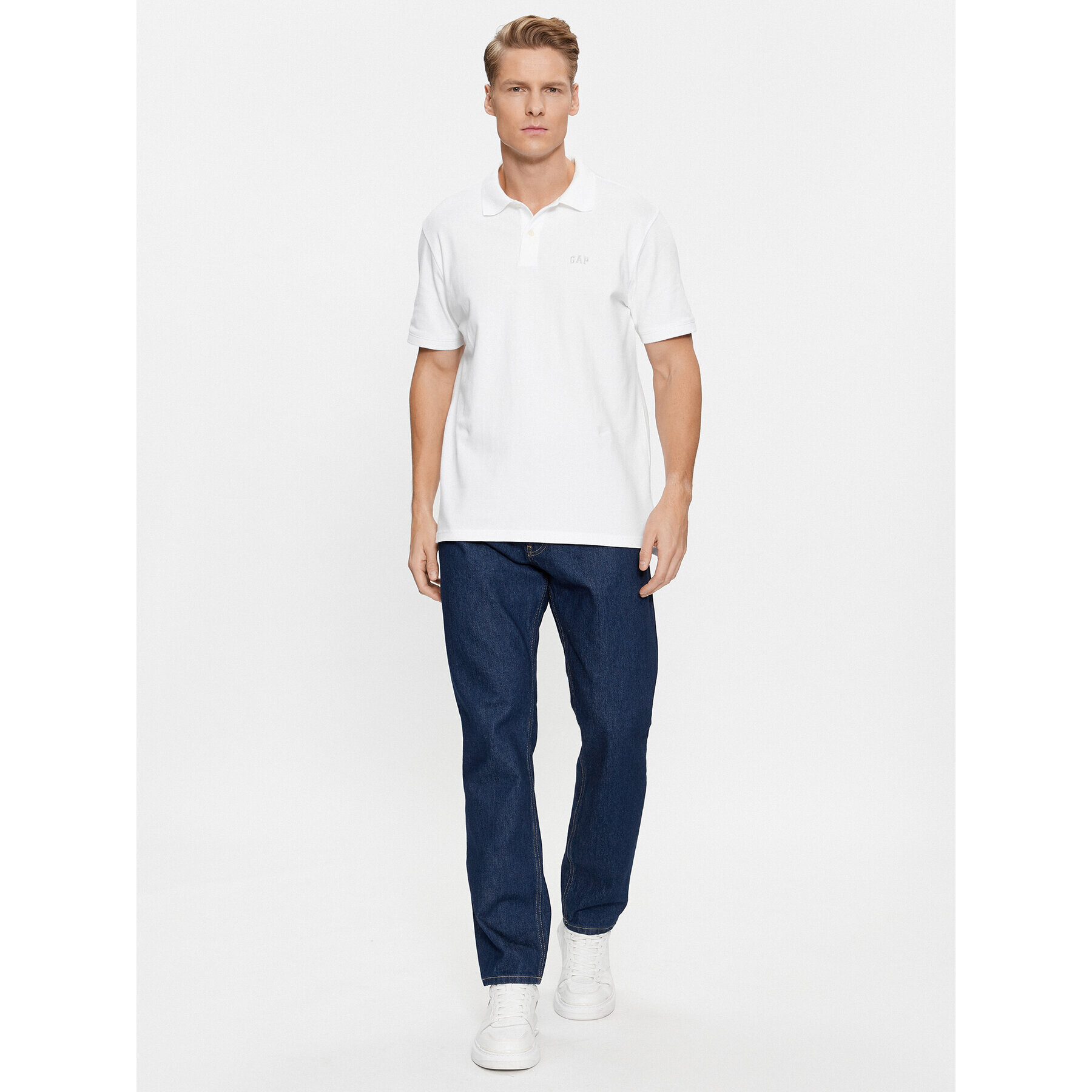 Gap Polokošeľa 586306-05 Biela Regular Fit - Pepit.sk