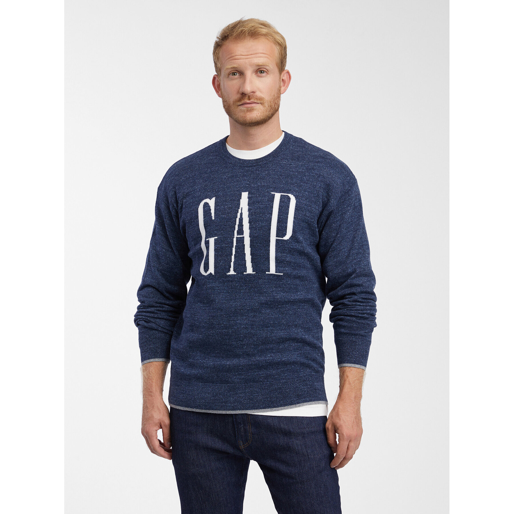 Gap Sveter 724378-00 Tmavomodrá Regular Fit - Pepit.sk