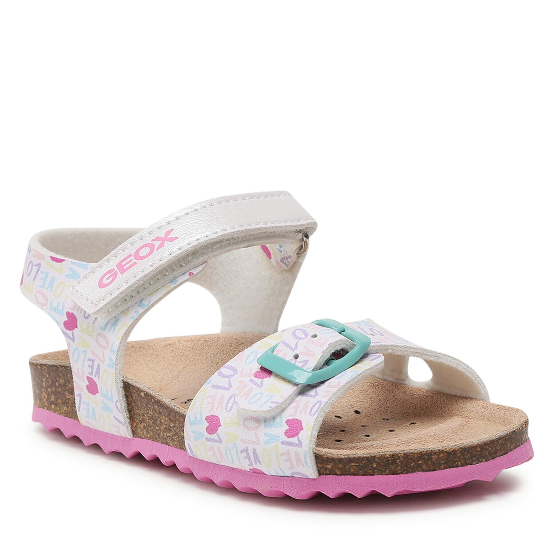 Geox Sandále B Sandal Chalki Girl B922RA00004C0653 S Biela - Pepit.sk