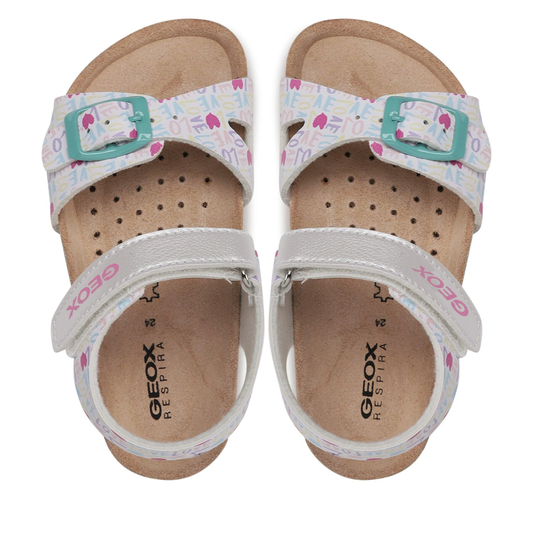 Geox Sandále B Sandal Chalki Girl B922RA00004C0653 S Biela - Pepit.sk