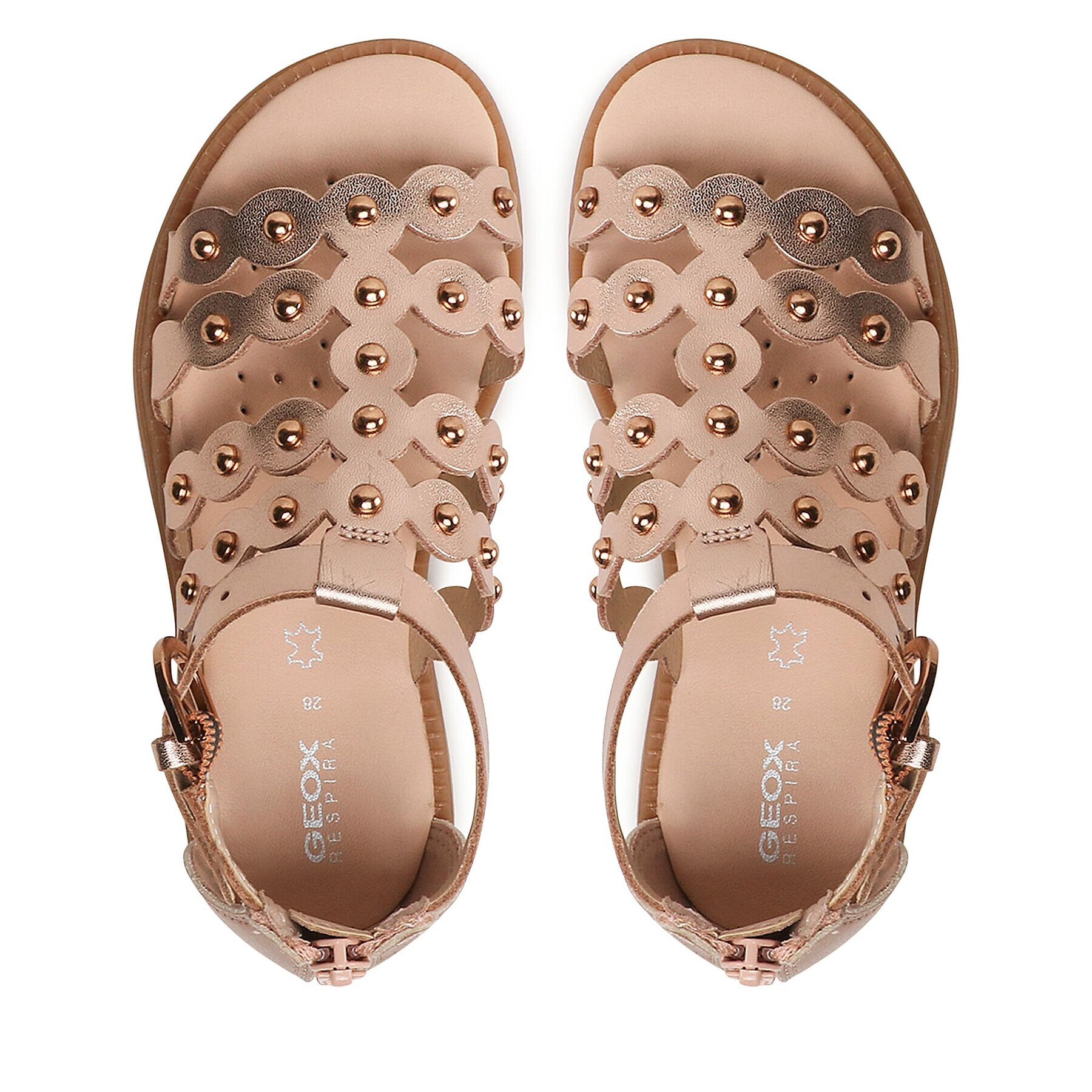 Geox Sandále J Sandal Karly Girl J3535D0CFNFC7018 S Zlatá - Pepit.sk